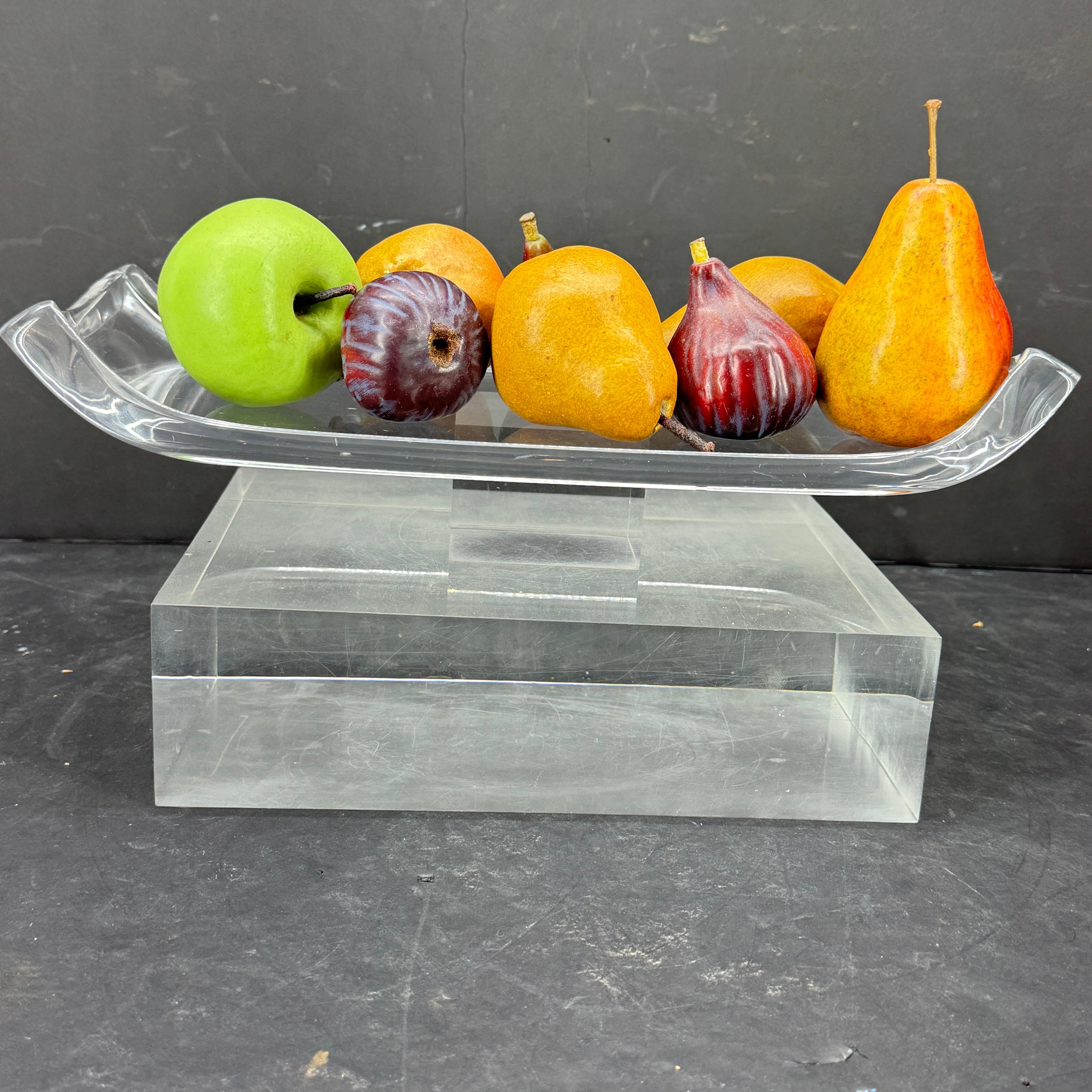 Mid-Century Modern Pair Lucite Serving Bar Tabletts Ritts Co. im Angebot 1