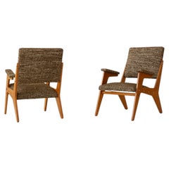 Mid-Century Modern Pair of 2-2 Armchair by Zanine Caldas, 1960s