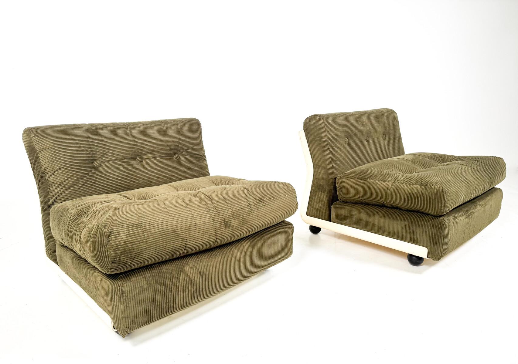 Paire de fauteuilsanta de style mi-siècle moderne par Mario Bellini, années 1960 Bon état - En vente à Brussels, BE