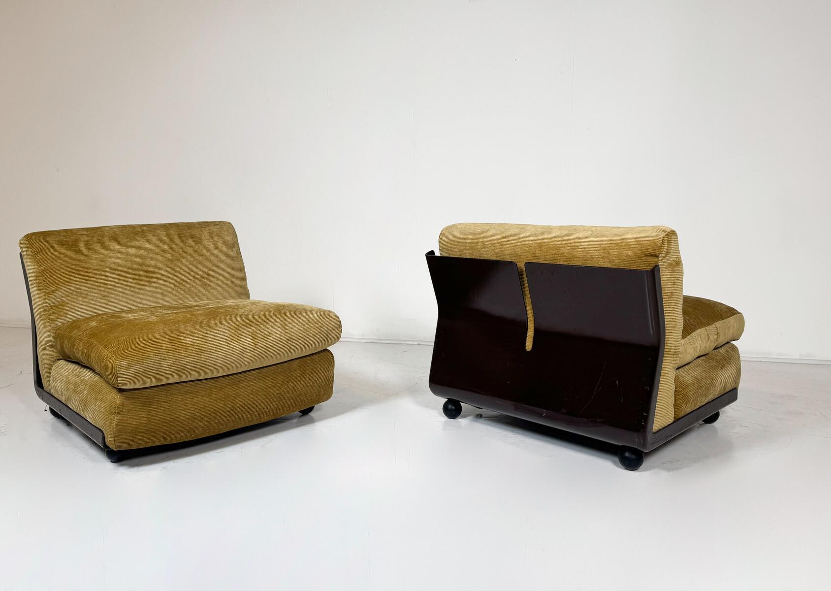 Modernes Paar „Amanta“-Sessel aus der Mitte des Jahrhunderts von Mario Bellini, 1960er Jahre im Zustand „Gut“ im Angebot in Brussels, BE