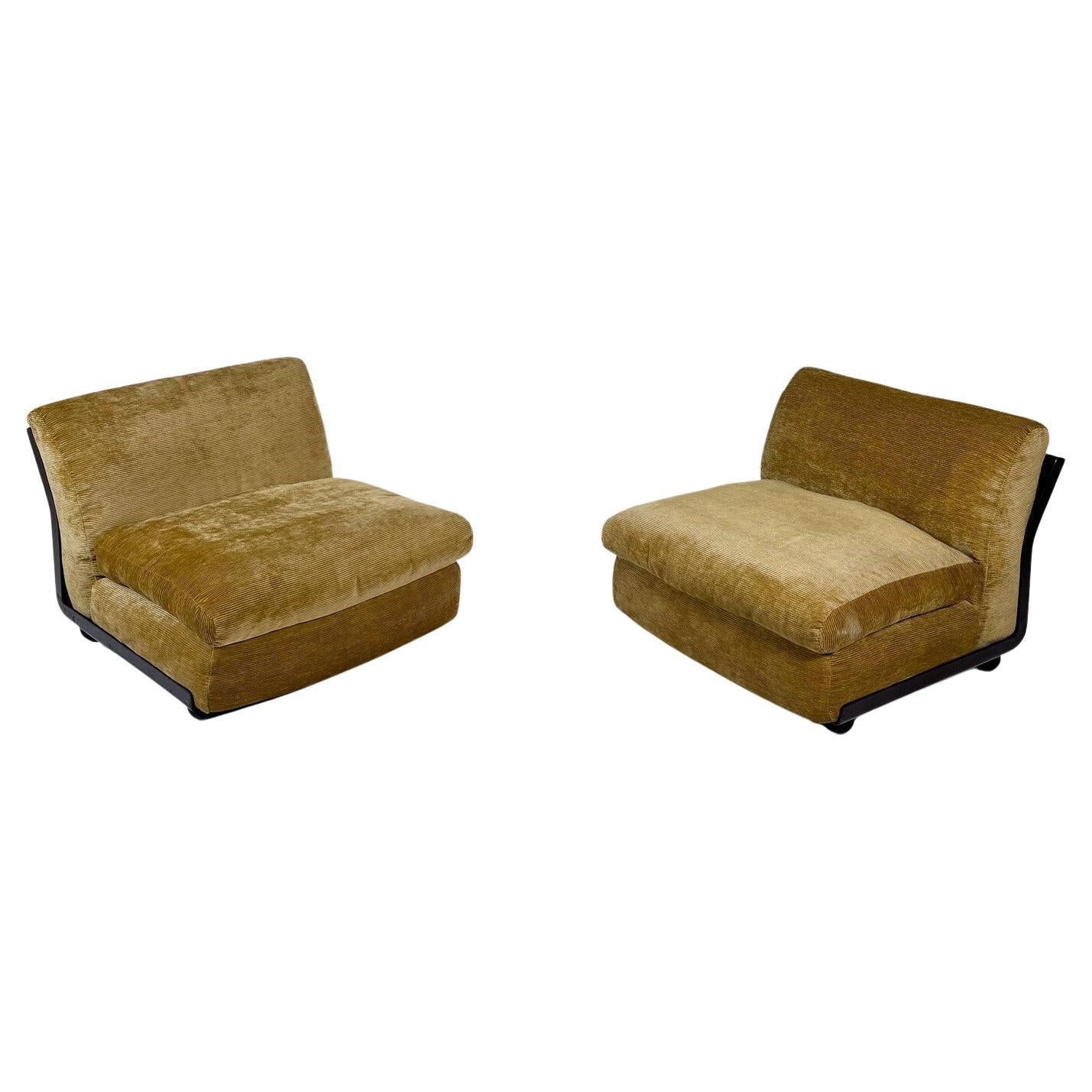 Modernes Paar „Amanta“-Sessel aus der Mitte des Jahrhunderts von Mario Bellini, 1960er Jahre im Angebot
