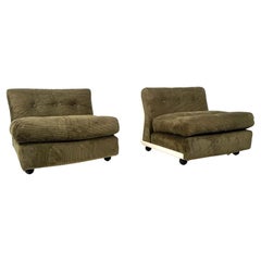 Paire de fauteuilsanta de style mi-siècle moderne par Mario Bellini, années 1960