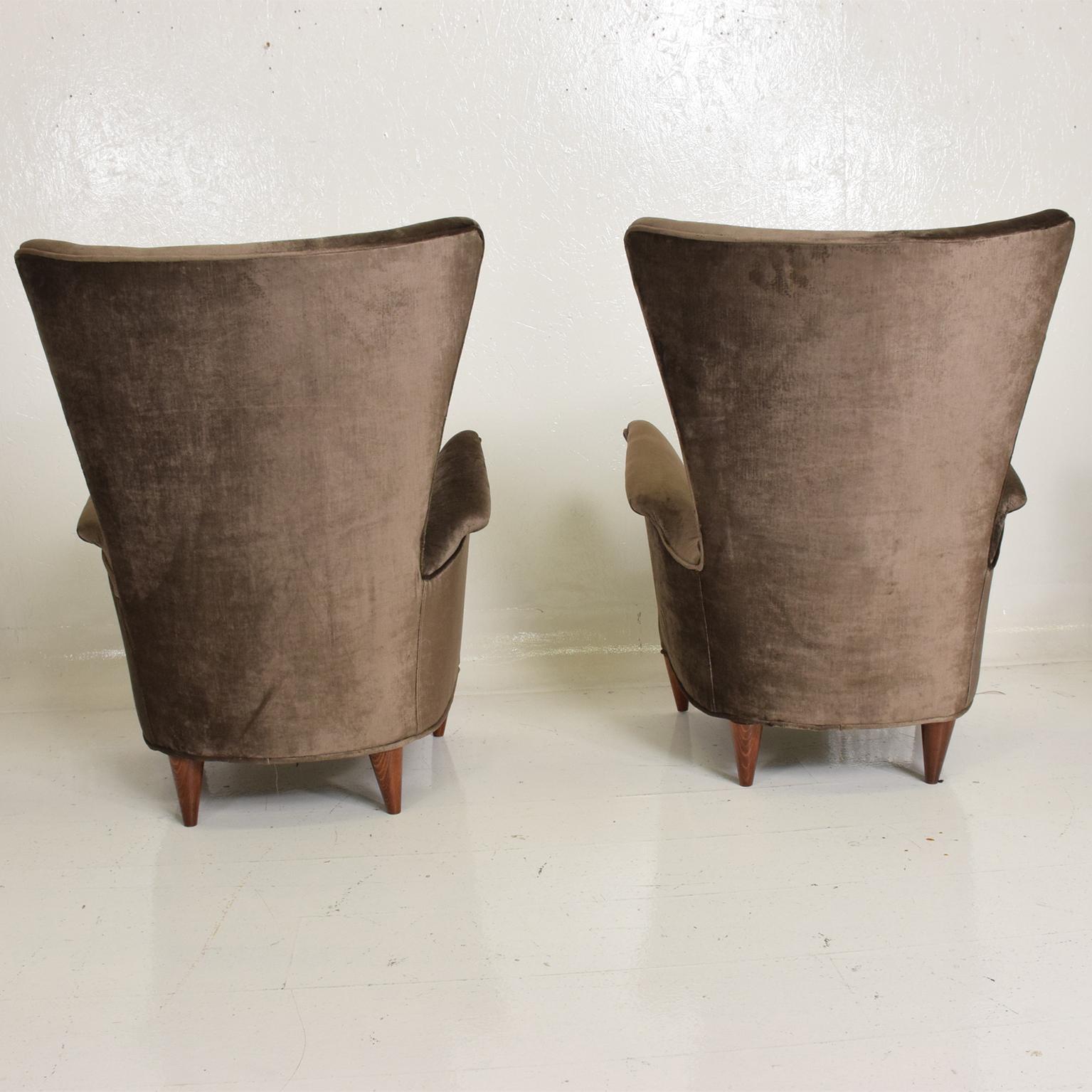 Mid-20th Century Mid-Century Modern Pair of Armchair by Gio Ponti for Bristol Hotel in Merano