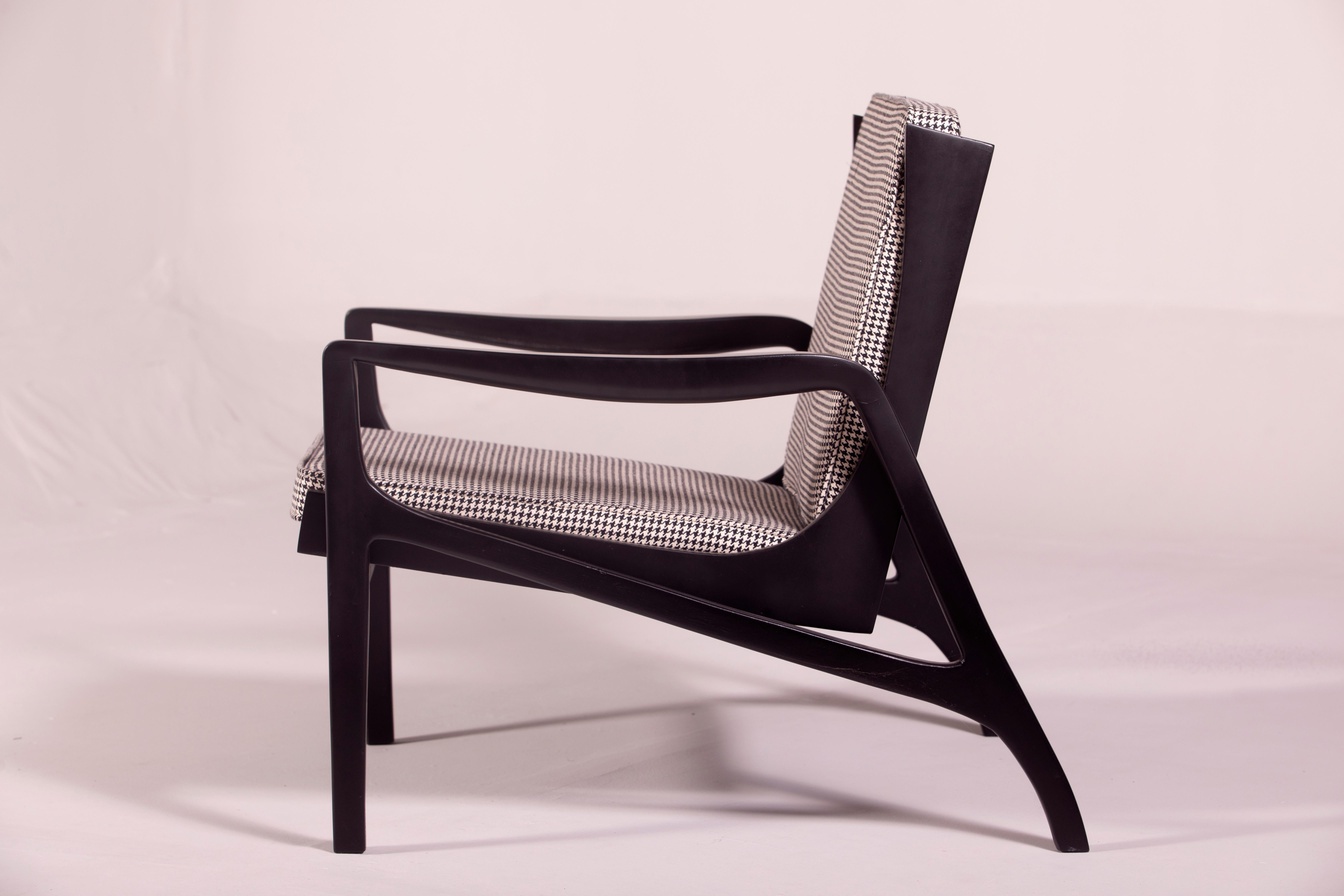Painted Mid-Century Modern Pair of Armchairs by Brazilian Designer, Brazil, 1960s For Sale
