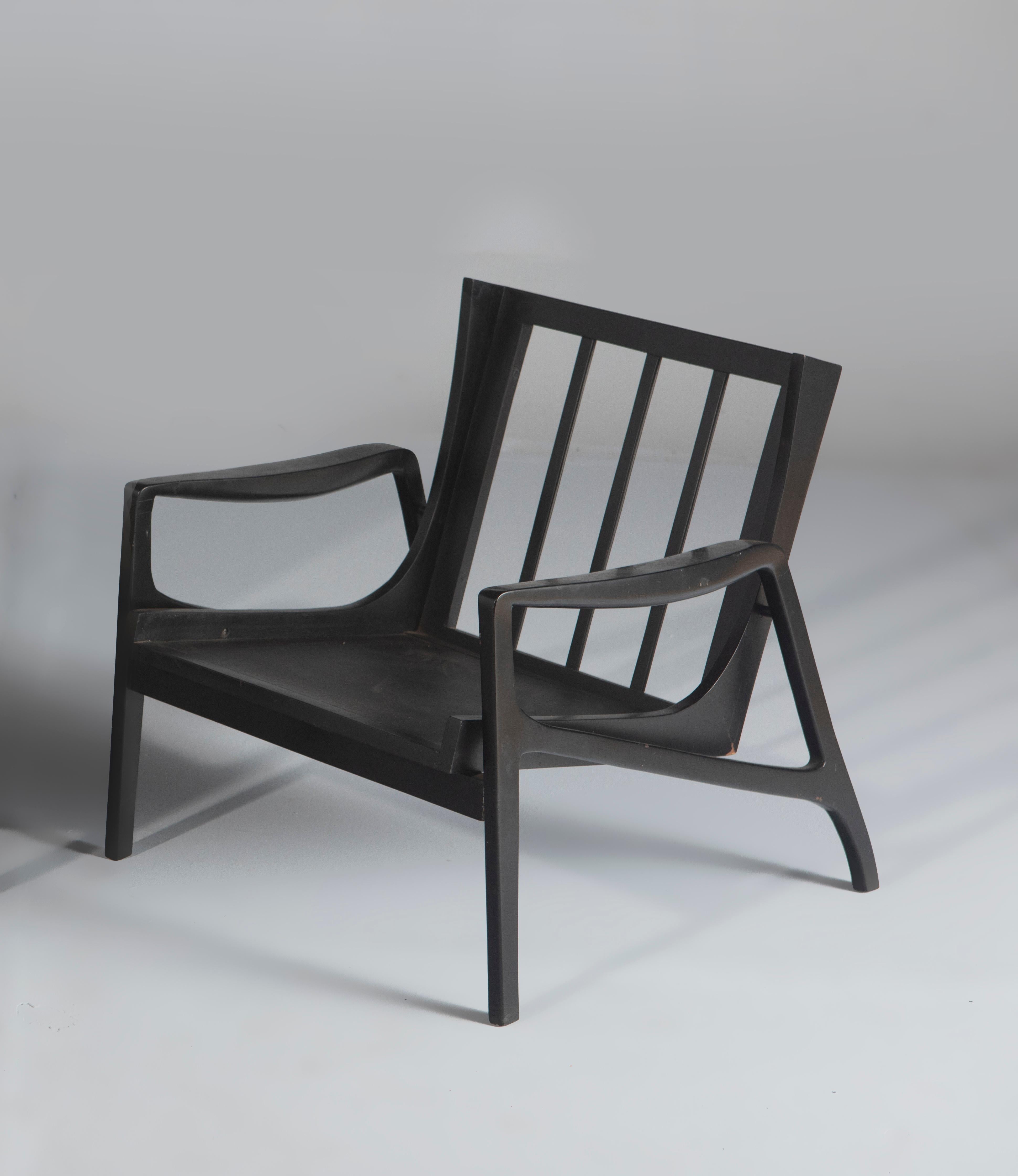 Mid-Century Modern Pair of Armchairs by Brazilian Designer, Brazil, 1960s For Sale 2