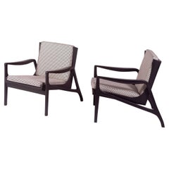 Coppia di poltrone moderne di metà secolo di un designer brasiliano, Brasile, anni '1960