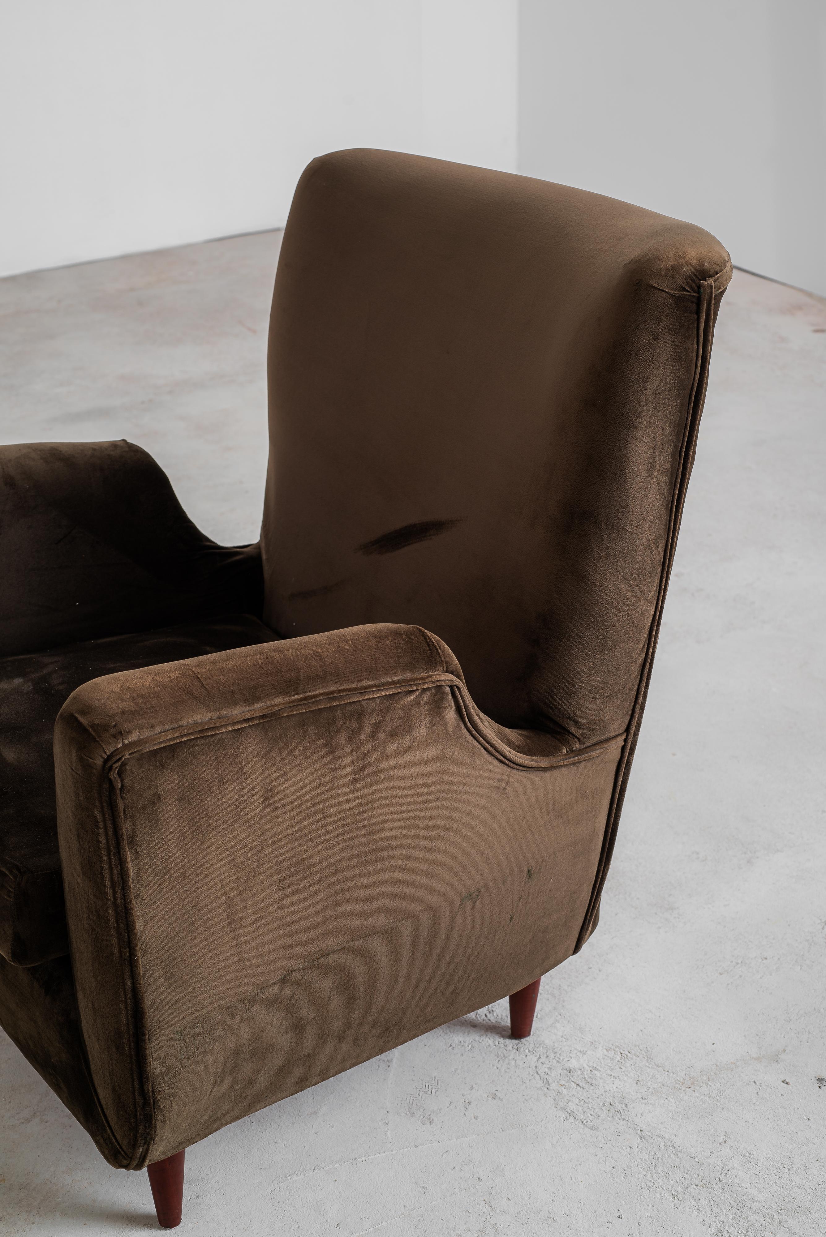 Mid-20th Century Mid-Century Modern Pair of Armchairs by Carlo Hauner, 1960s For Sale