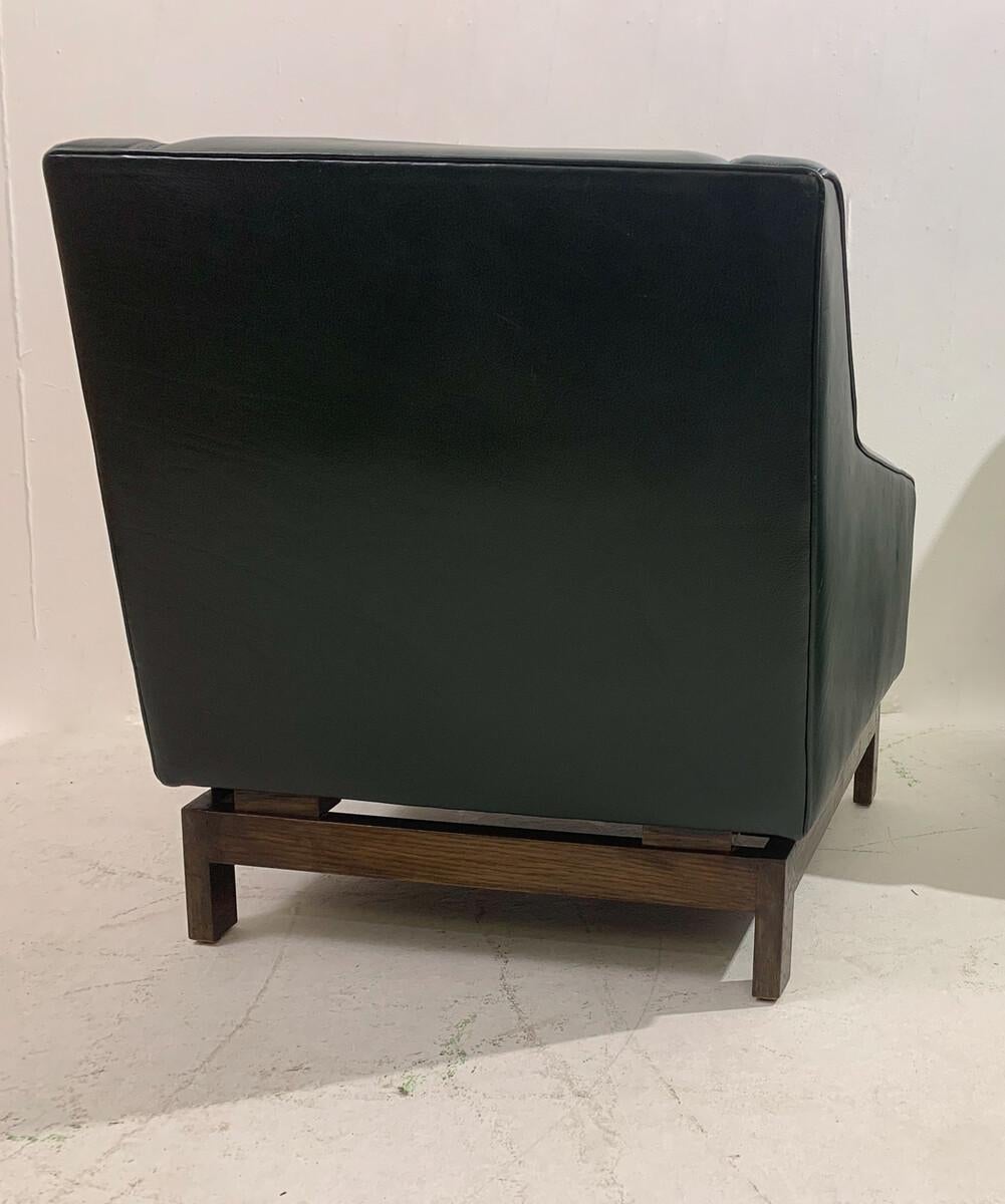 Modernes Sesselpaar aus der Mitte des Jahrhunderts von Emiel Veranneman, Leder, 1958 (Mitte des 20. Jahrhunderts) im Angebot