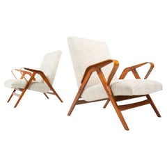 Mid-Century Modern Pair of Armchairs by Frantisek Jirak for Tatra, 1950s
