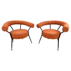 Paire de fauteuils modernes du milieu du siècle dernier par IPE Bologne, Italie, années 1950
