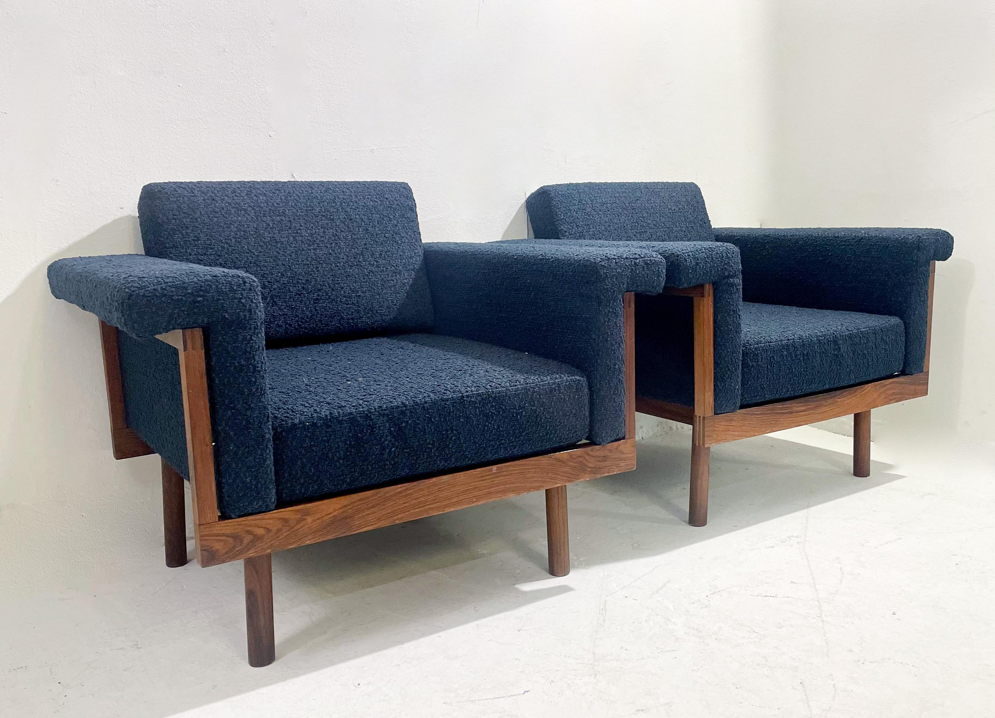 Modernes Sesselpaar aus der Mitte des Jahrhunderts von Kazuhide TAKAHAMA, Gavina, Italien, 1958 (Mitte des 20. Jahrhunderts) im Angebot