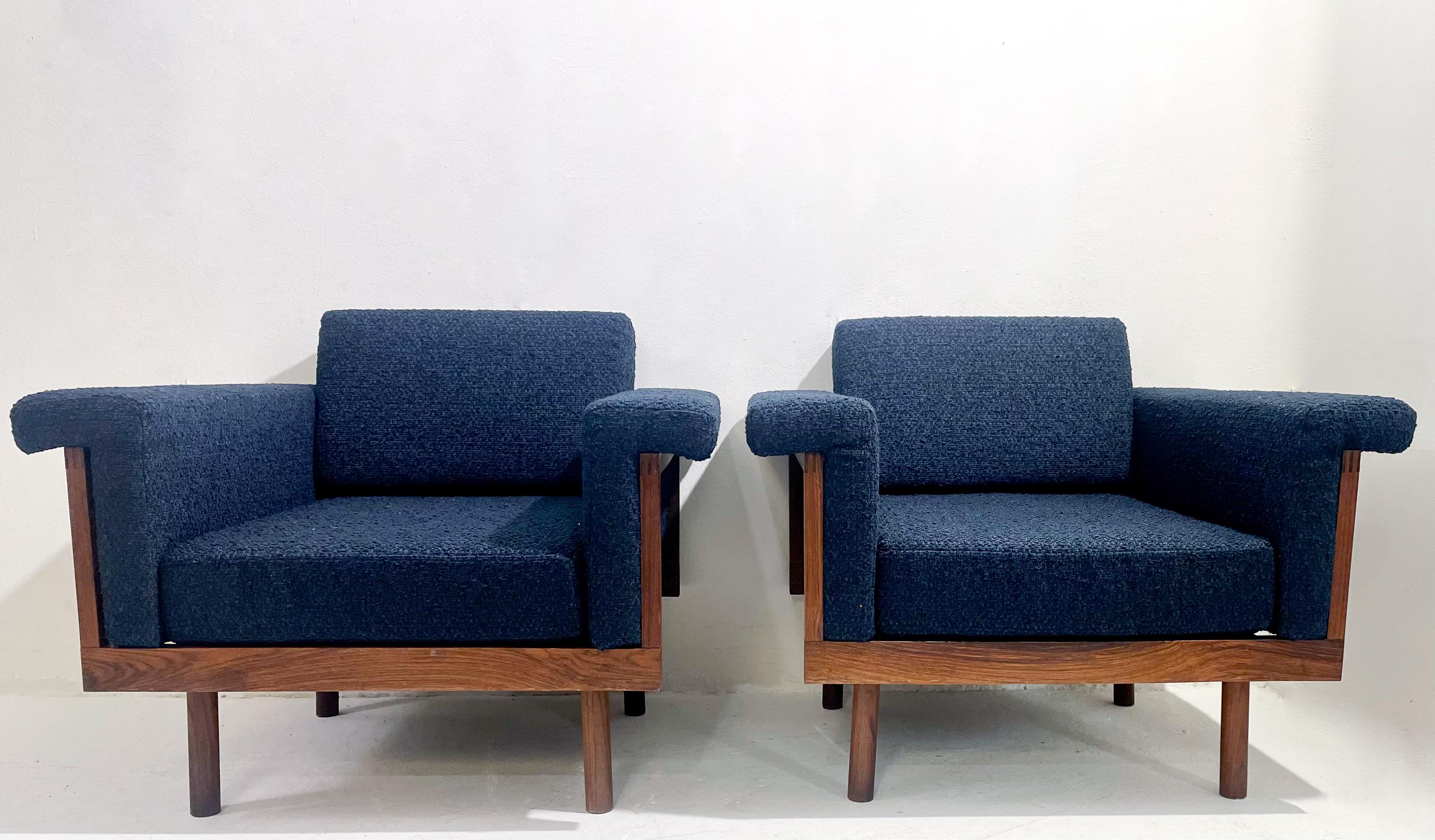 Tessuto Coppia di poltrone moderne di metà secolo di Kazuhide Takahama, Gavina, Italia, 1958 in vendita