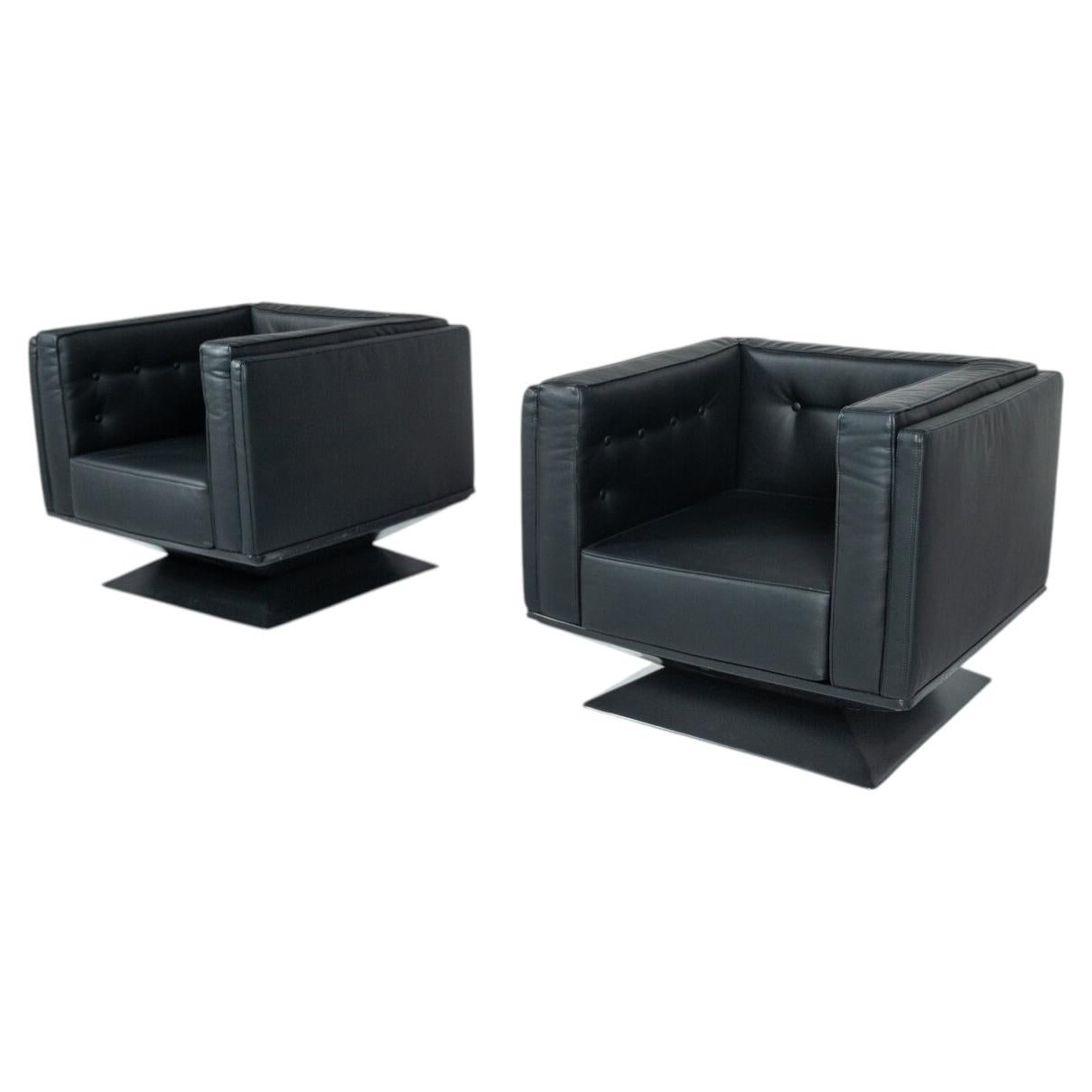 Mid-Century Modern Pair of Armchairs by Luigi Pellegrin for MIM Roma, Italy