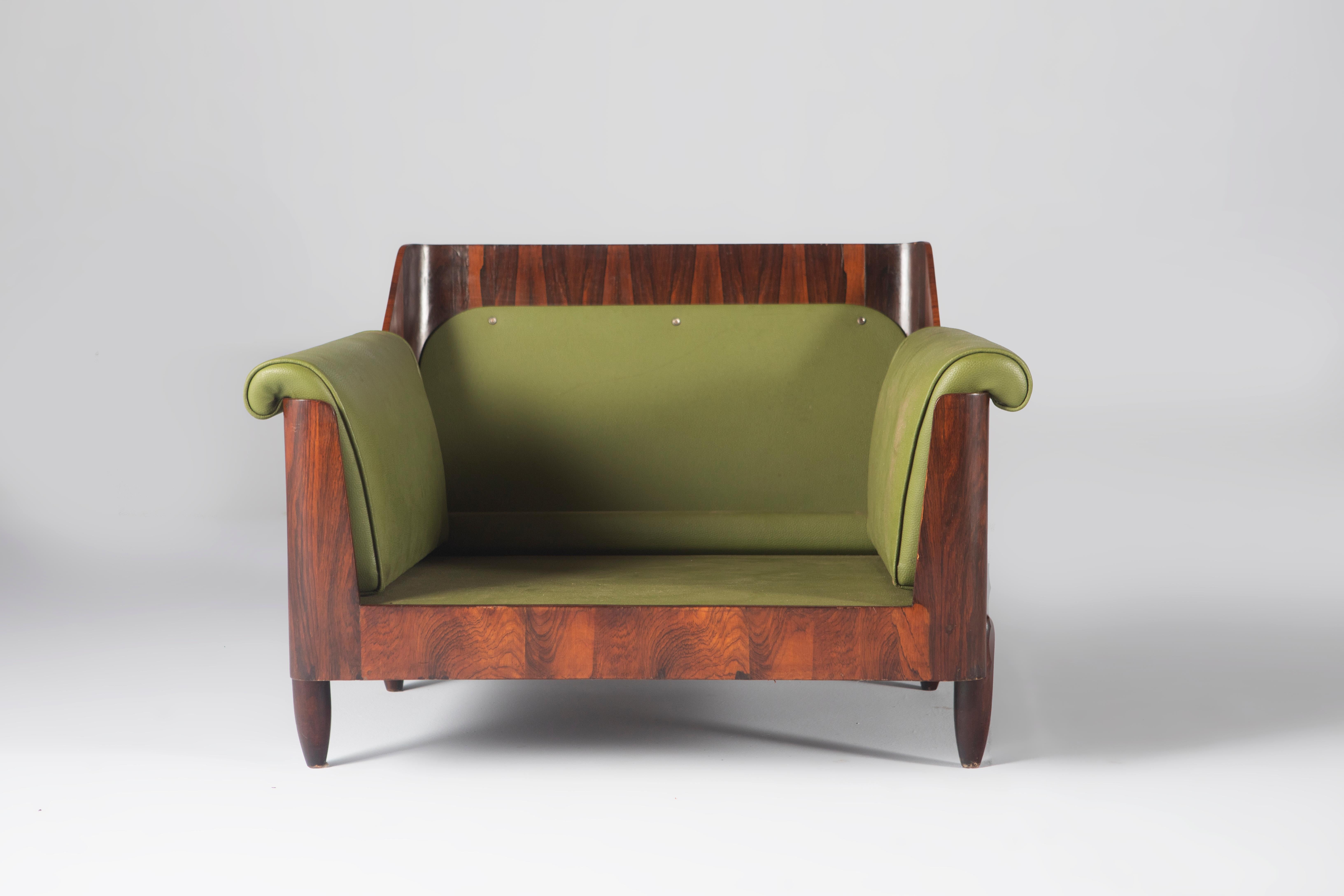 Paire de fauteuils modernes du milieu du siècle par Novo Rumo, 1960s Bon état - En vente à Deerfield Beach, FL