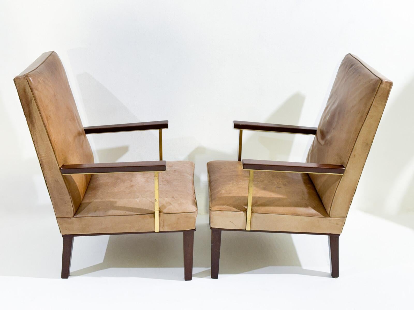 Mid-20th Century Mid-Century Modern Pair of Armchairs, c.1950 For Sale