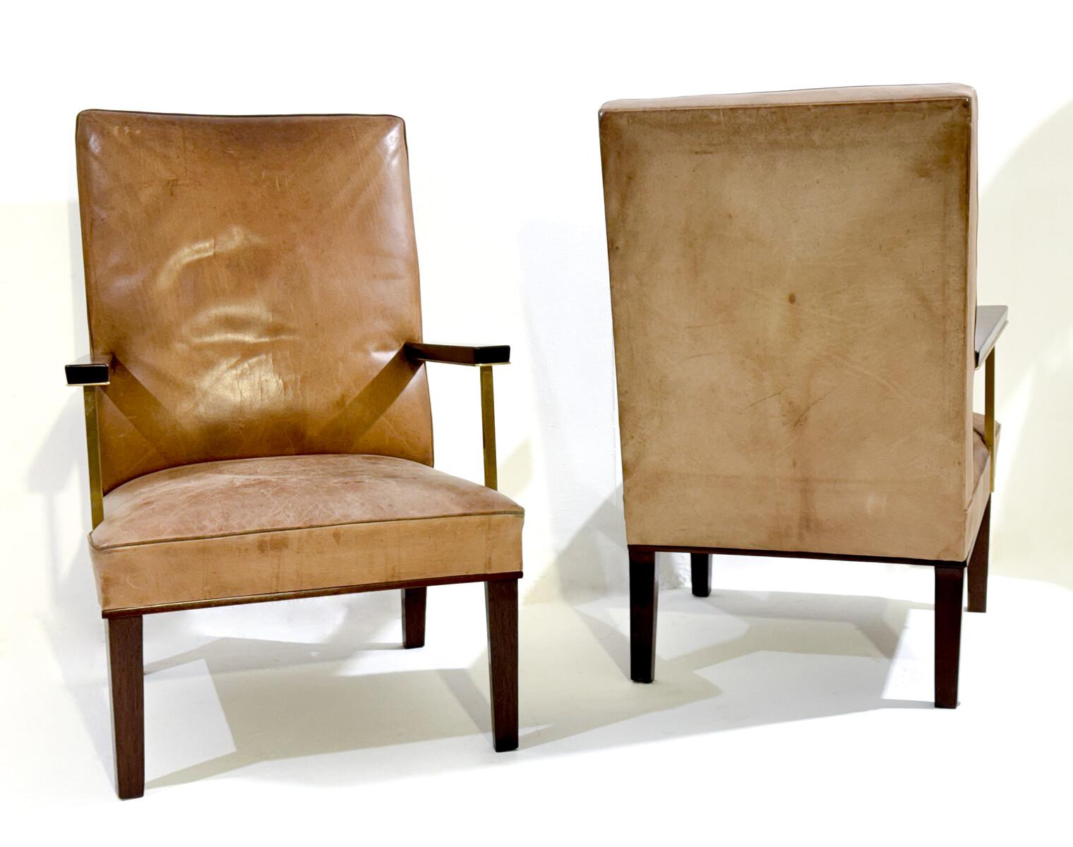 Mid-Century Modern Pair of Armchairs, c.1950 For Sale 1