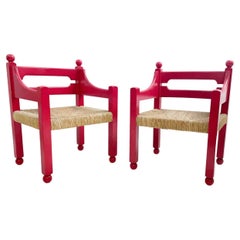 Modernes Sesselpaar aus der Mitte des Jahrhunderts im Stil von Vico Magistretti, Italien