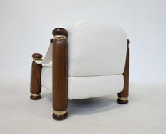 Mid-Century Modern Pair of Armchairs, Italy, 1970s, New Upholstery
