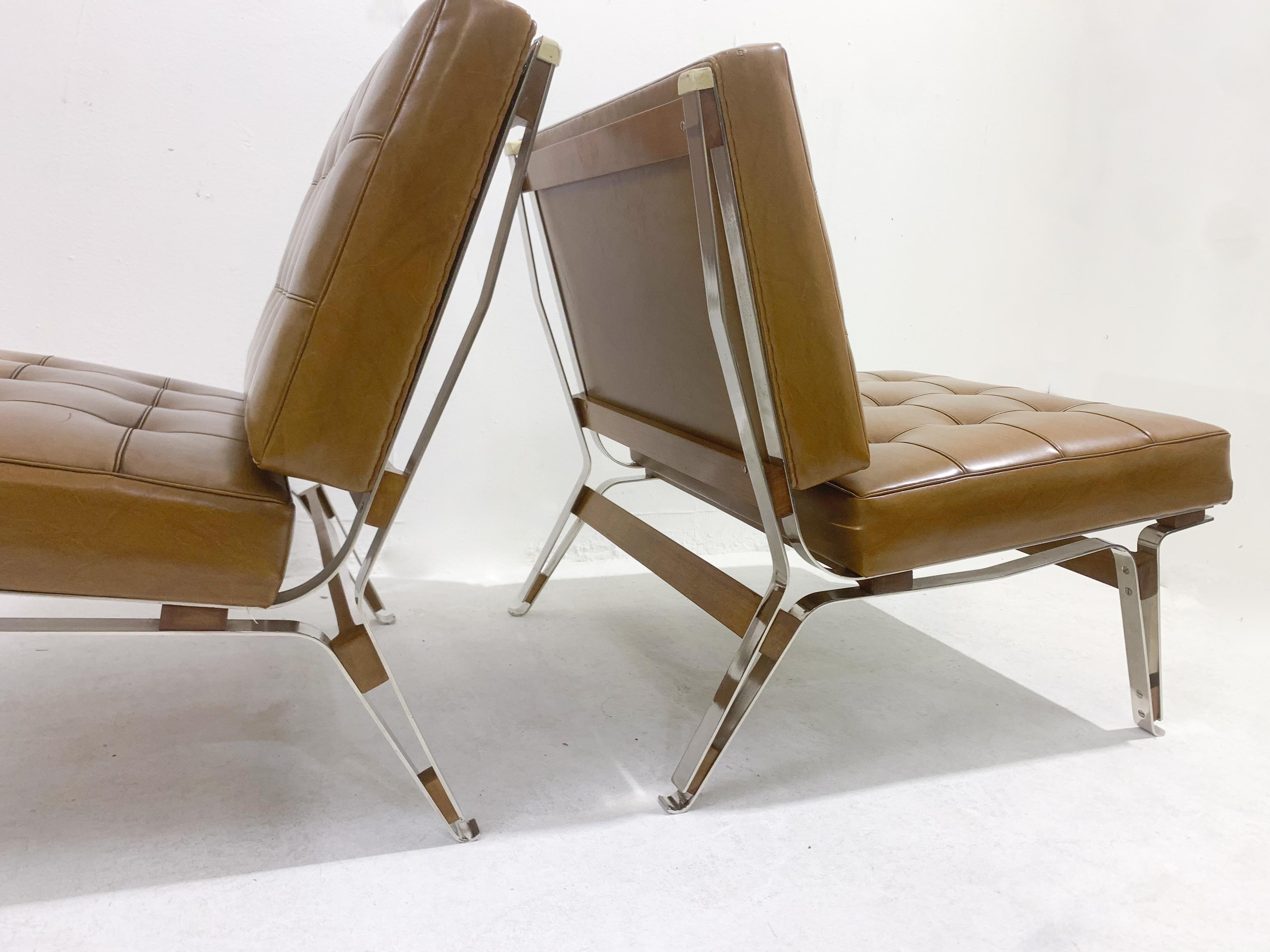 Mid-Century Modern Pair of Armchairs Model 856 by Ico Parisi, Italy, 1950s For Sale 1