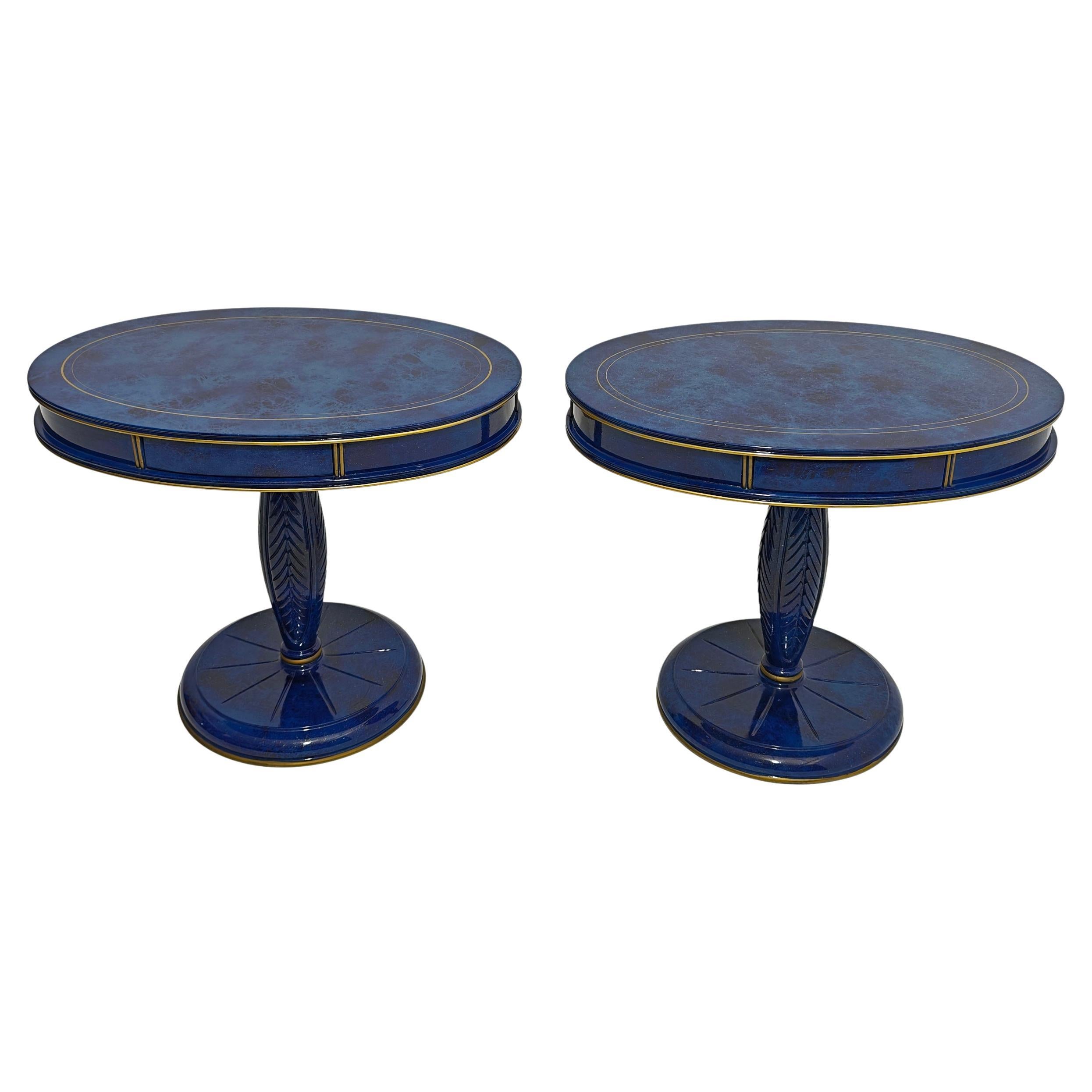 Pair of wooden bedside tables attributed to Annibale Colombo Italy 1980s