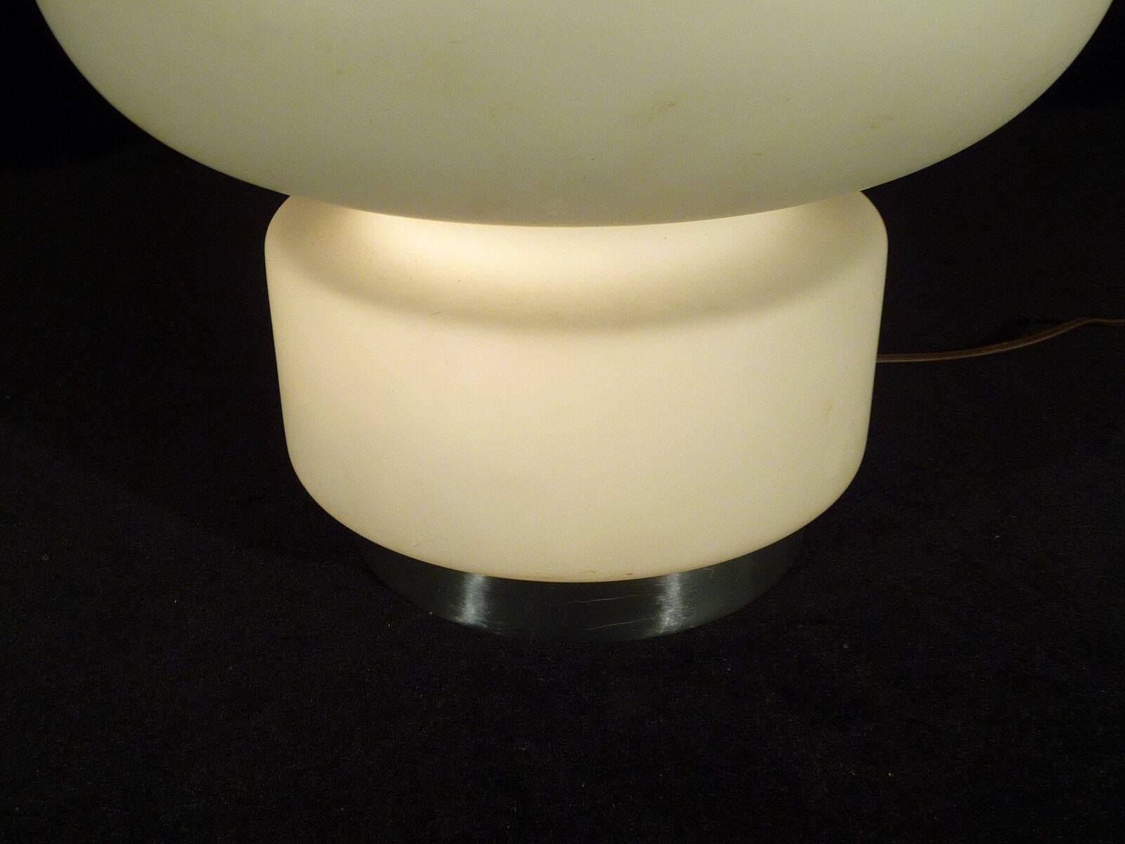 Glass Mid-Century Modern Pair of Bobo Piccilo Laurel Illuminated Table Lamps Italian