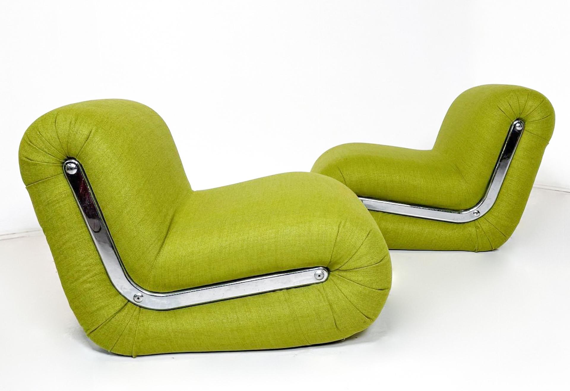 Mid-Century Modern Paire de fauteuils Boomerang par Rodolfo Bonetto, 1960s en vente