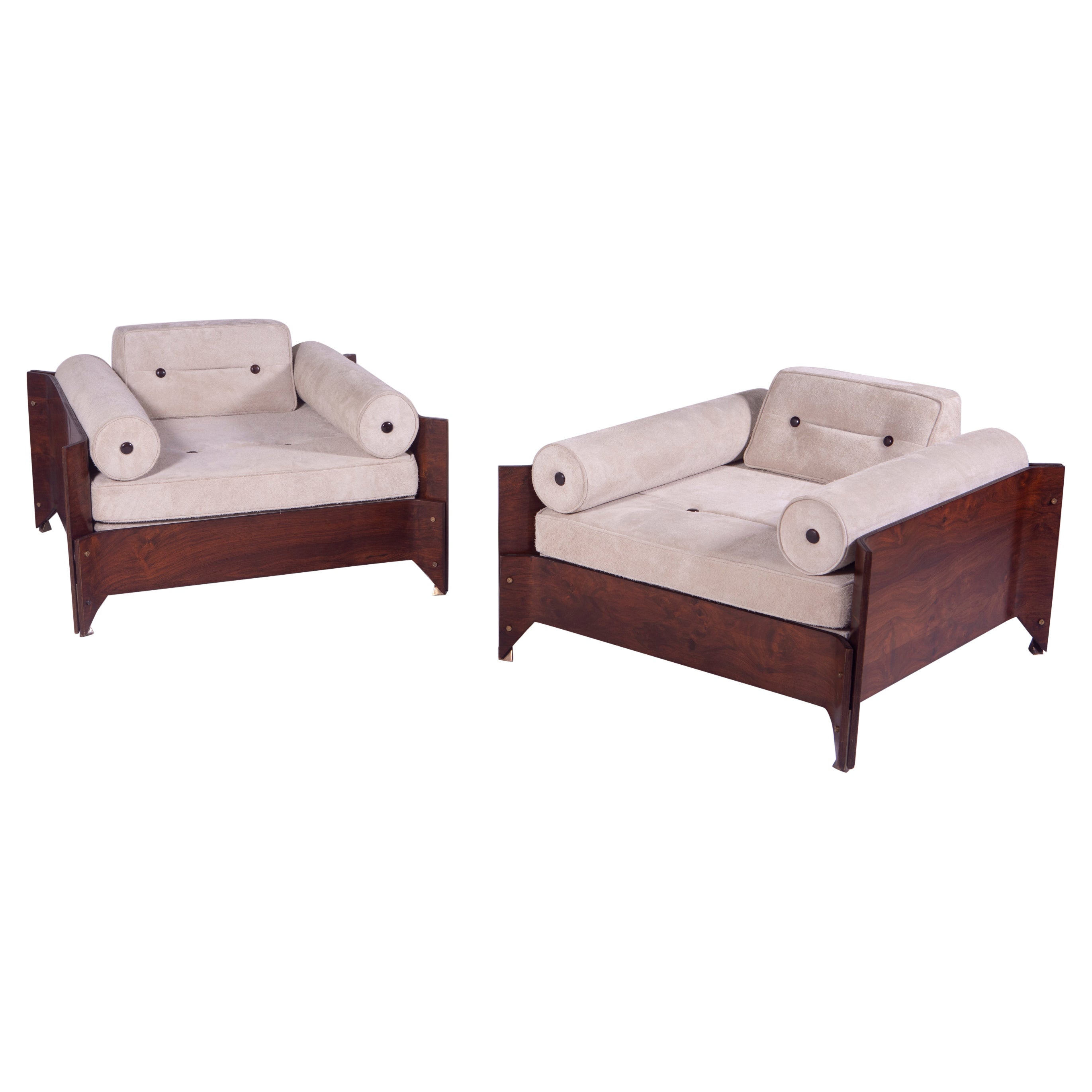 Paire de fauteuils brésiliens modernes du milieu du siècle dernier par Jorge Zalszupin, Brésil, 1960