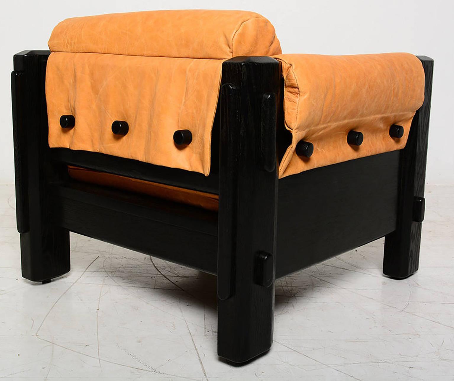 Oak Mid Century Modern Pair of Brazilian Armchairs
