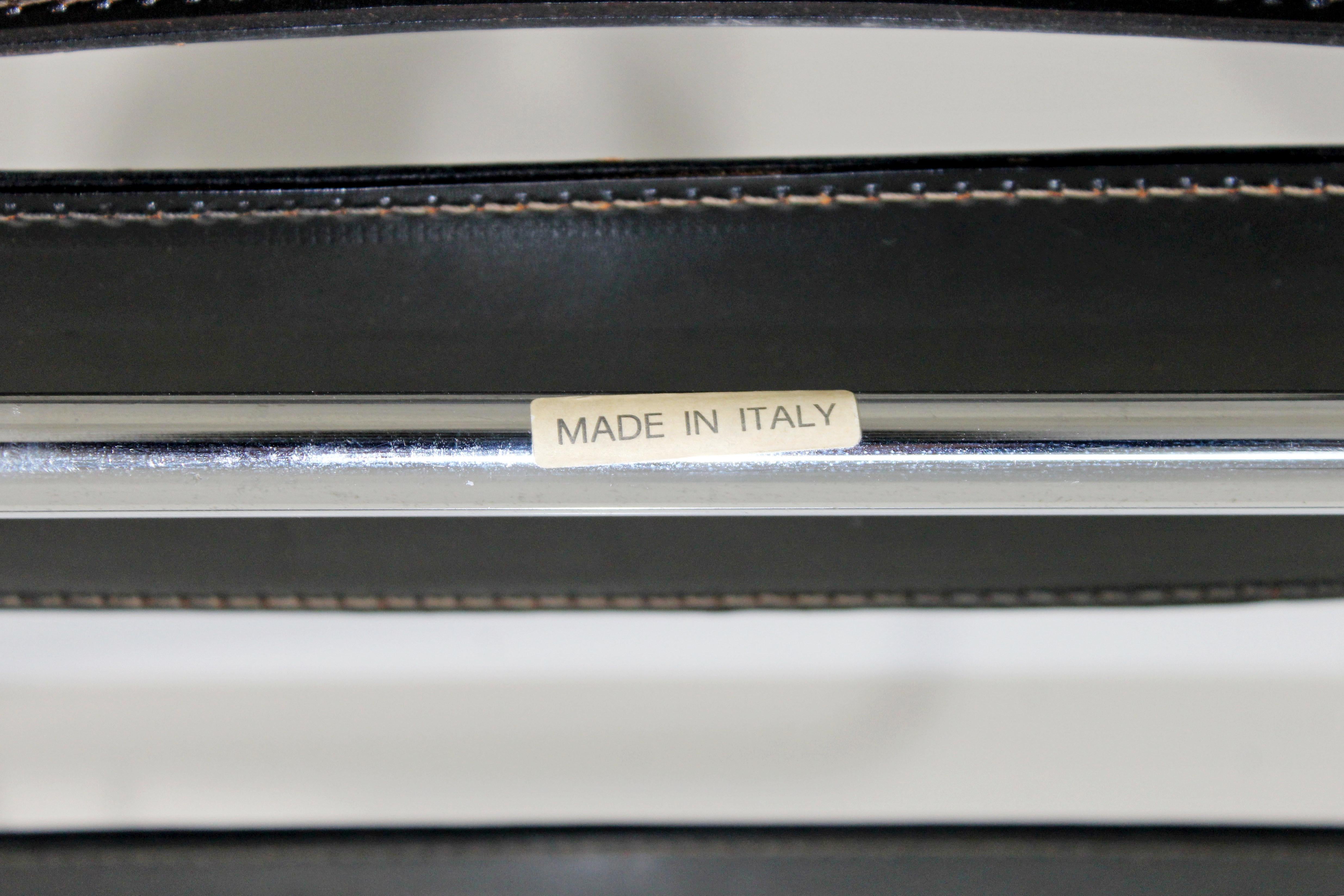 Mid-Century Modern Pair of Breuer Wassily Chrome Leather Armchairs 1970s Italian 3