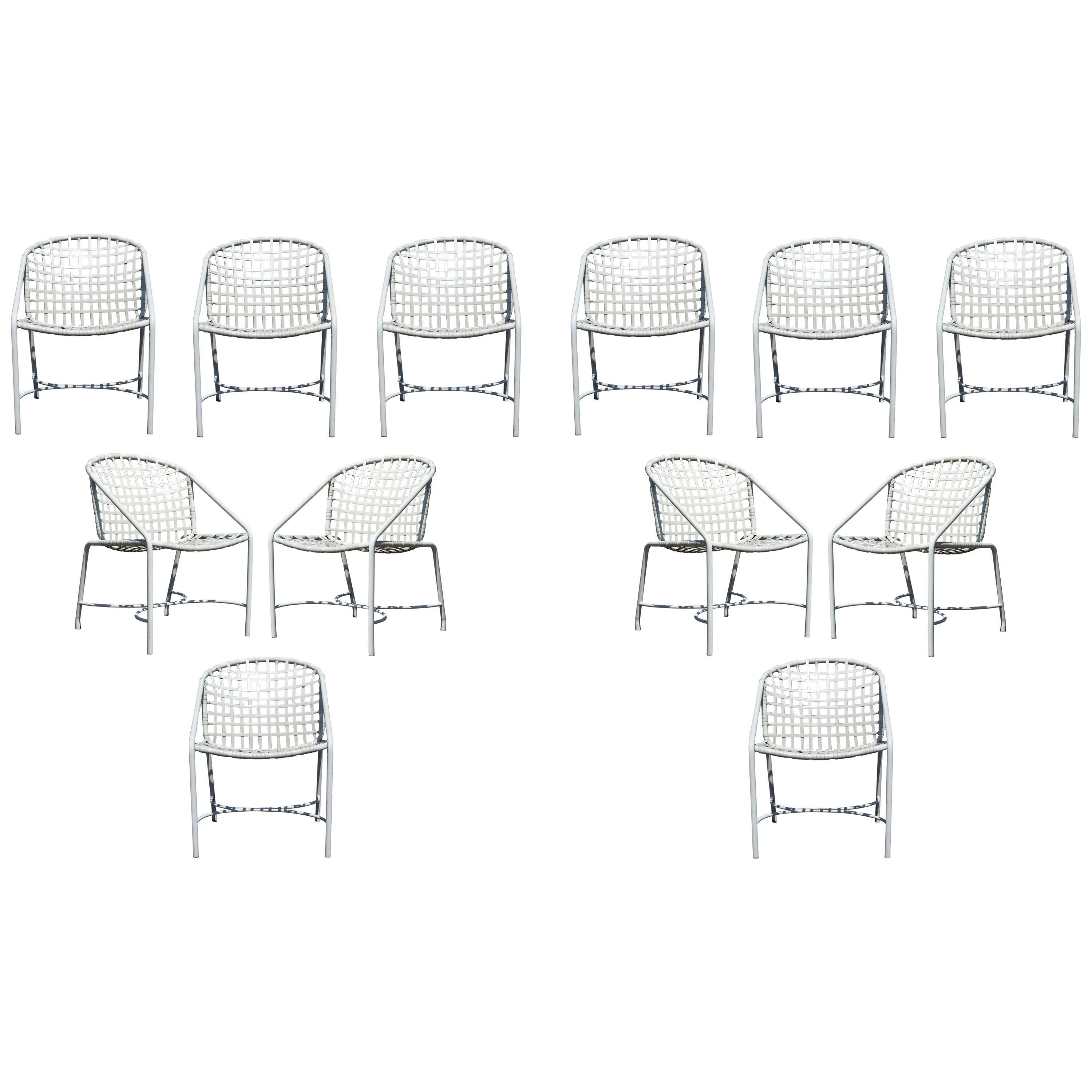 Mid-Century Modern Pair of Brown Jordan Kantan Patio Dining Chairs, 1960s