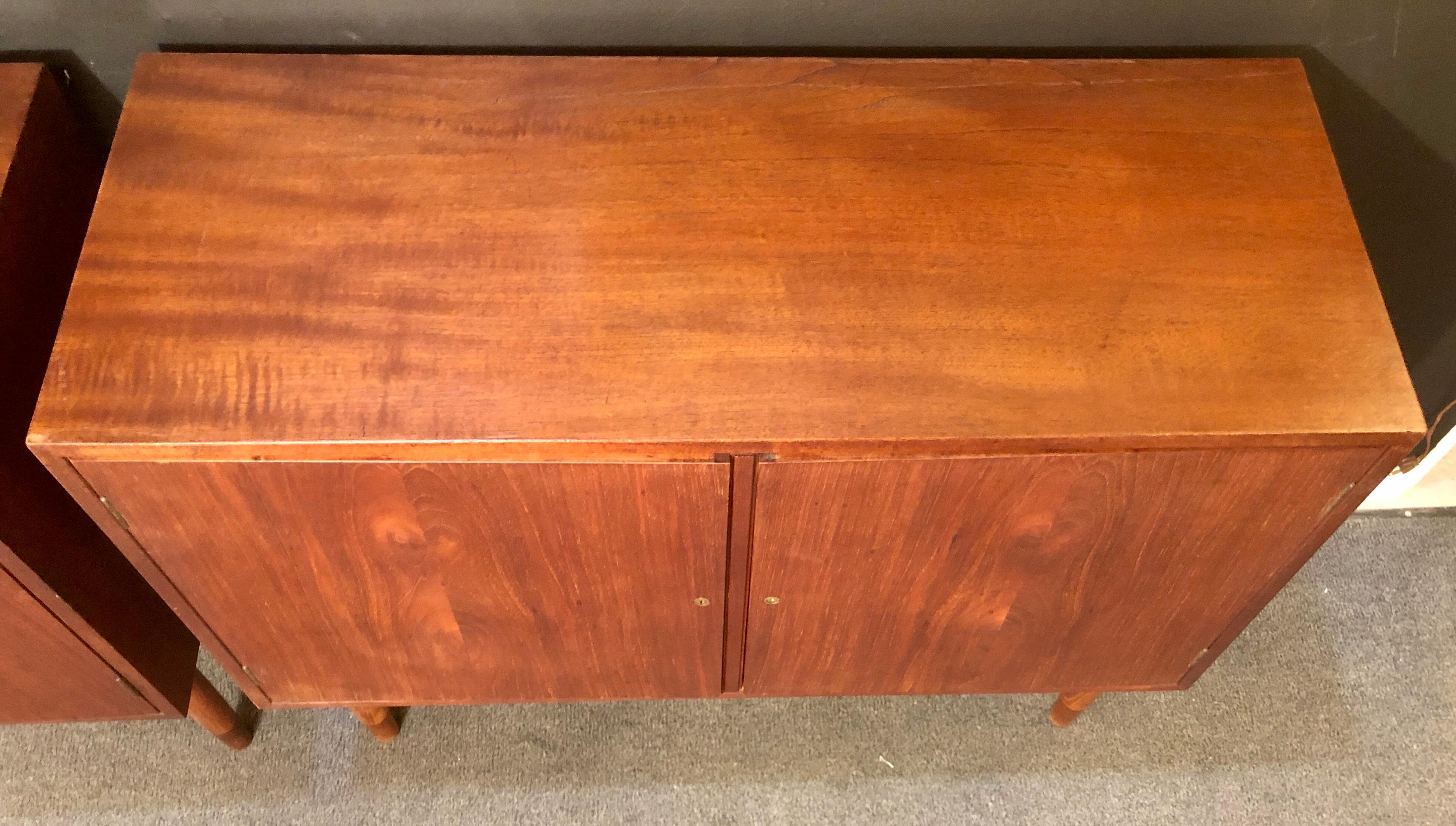 Gjovik Mobelfabriken, Mid-Century Modern, Low Cabinets, Teak, Denmark, 1950s For Sale 8