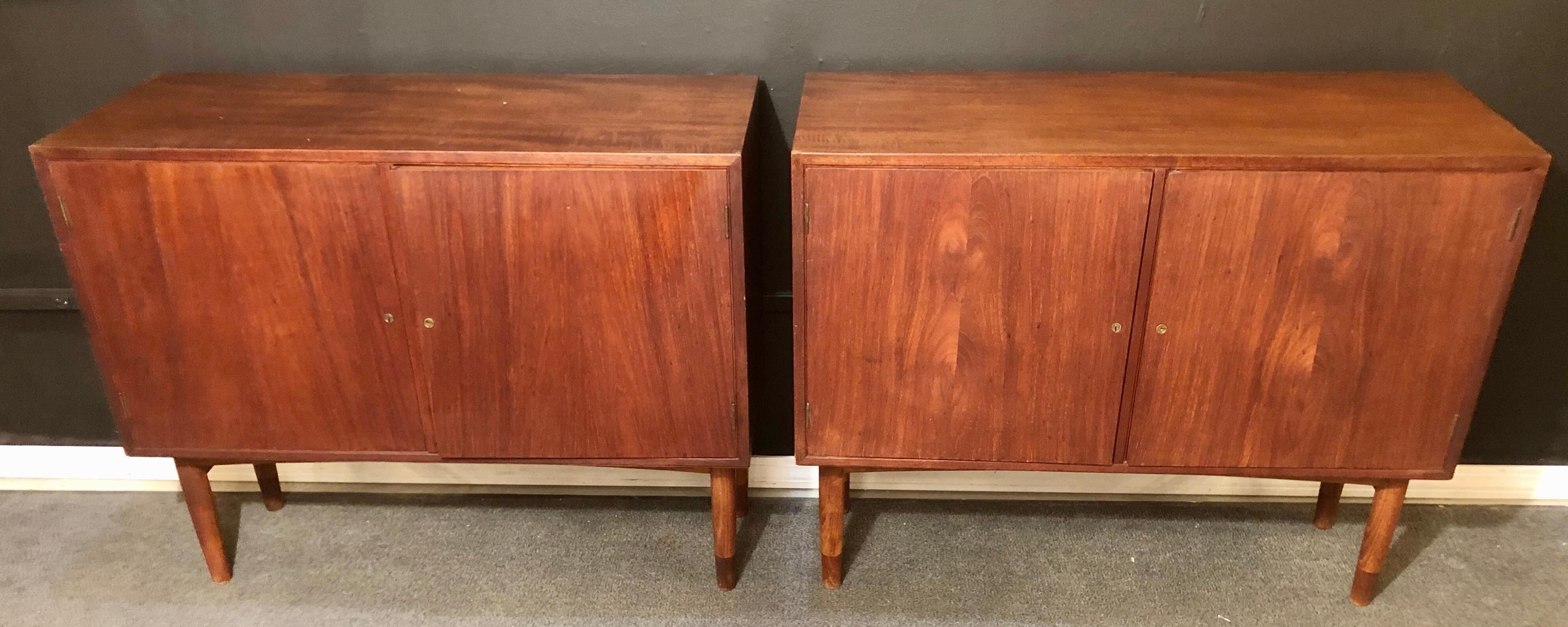 Gjovik Mobelfabriken, Mid-Century Modern, Low Cabinets, Teak, Denmark, 1950s For Sale 11