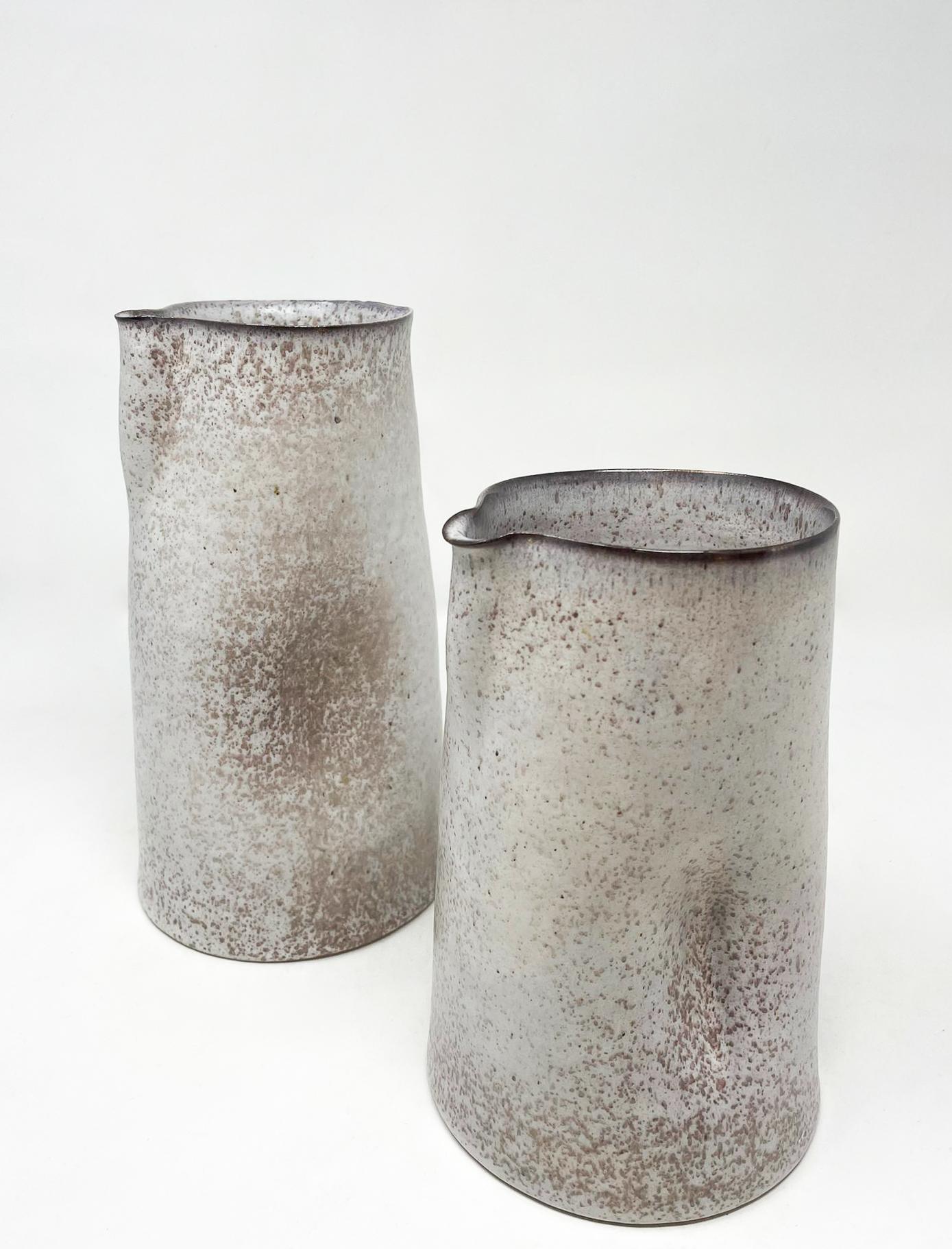 Mid-Century Modern Pair of Ceramic Pitchers by Alessio Tasca, 1970s, Italy In Good Condition For Sale In Brussels, BE