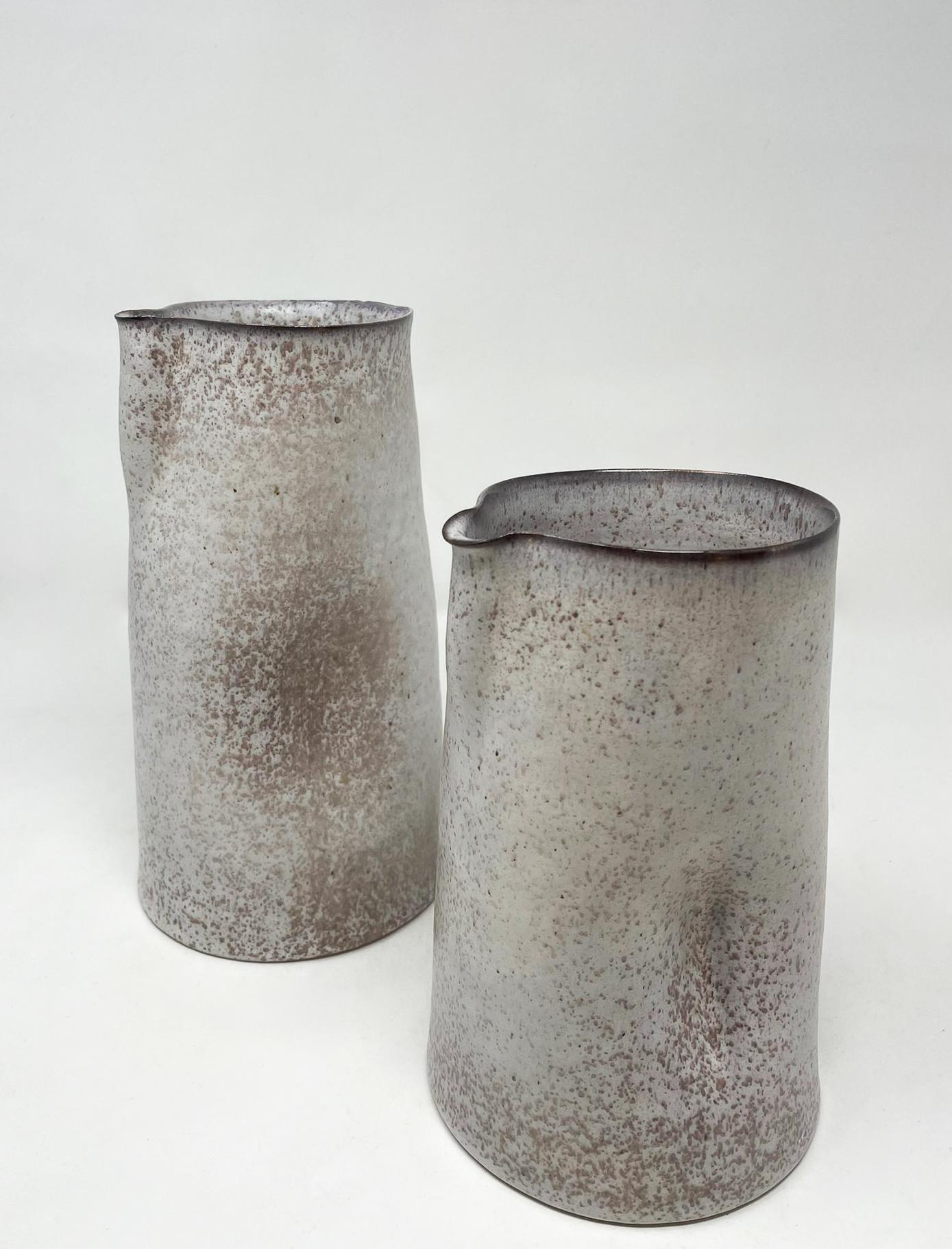 Late 20th Century Mid-Century Modern Pair of Ceramic Pitchers by Alessio Tasca, 1970s, Italy For Sale