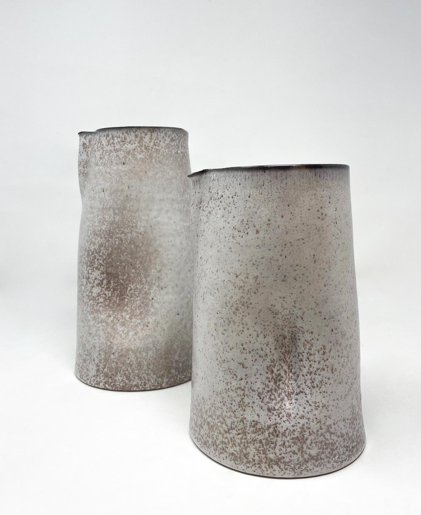 Mid-Century Modern Pair of Ceramic Pitchers by Alessio Tasca, 1970s, Italy For Sale 1
