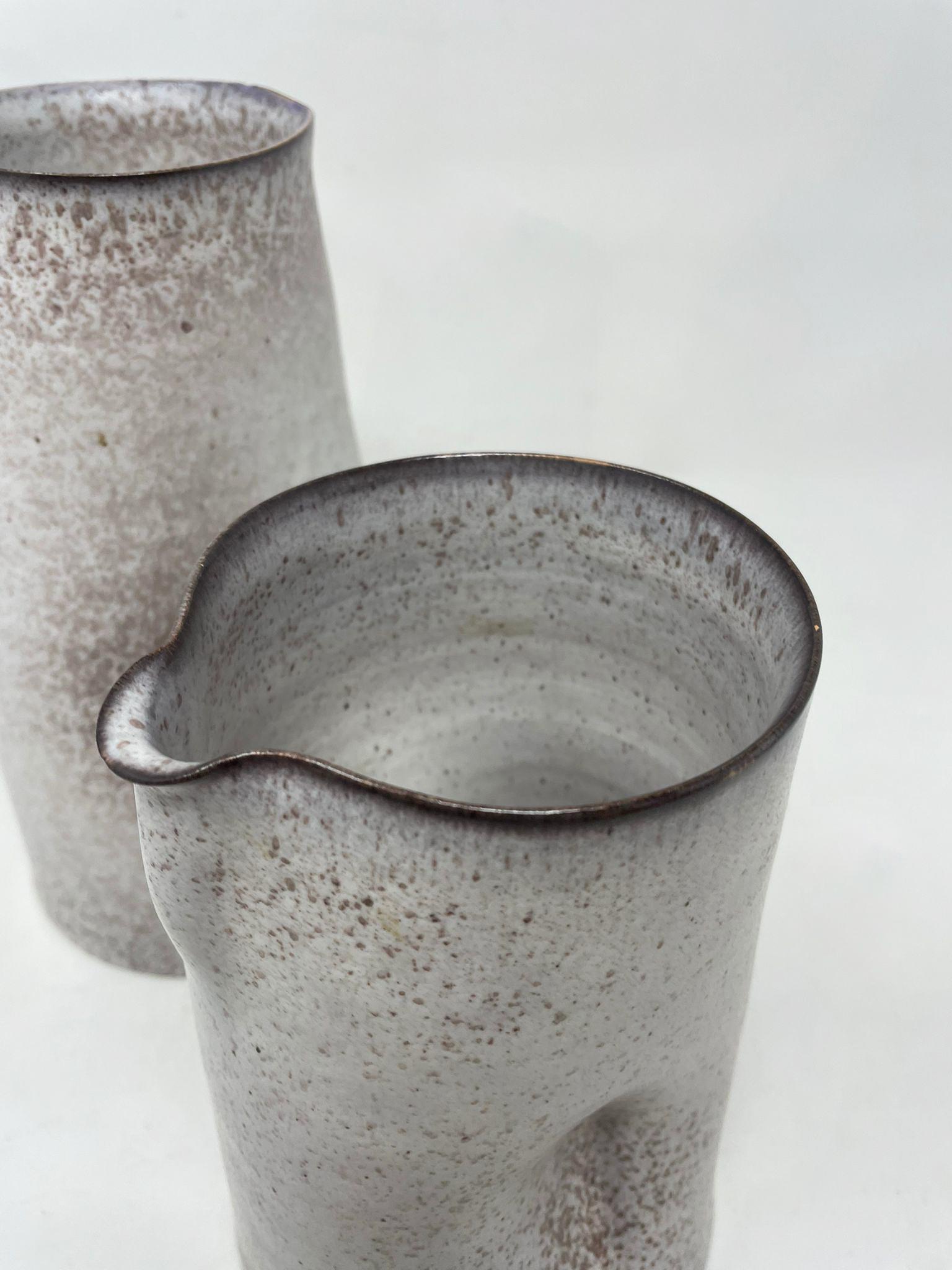 Mid-Century Modern Pair of Ceramic Pitchers by Alessio Tasca, 1970s, Italy For Sale 2