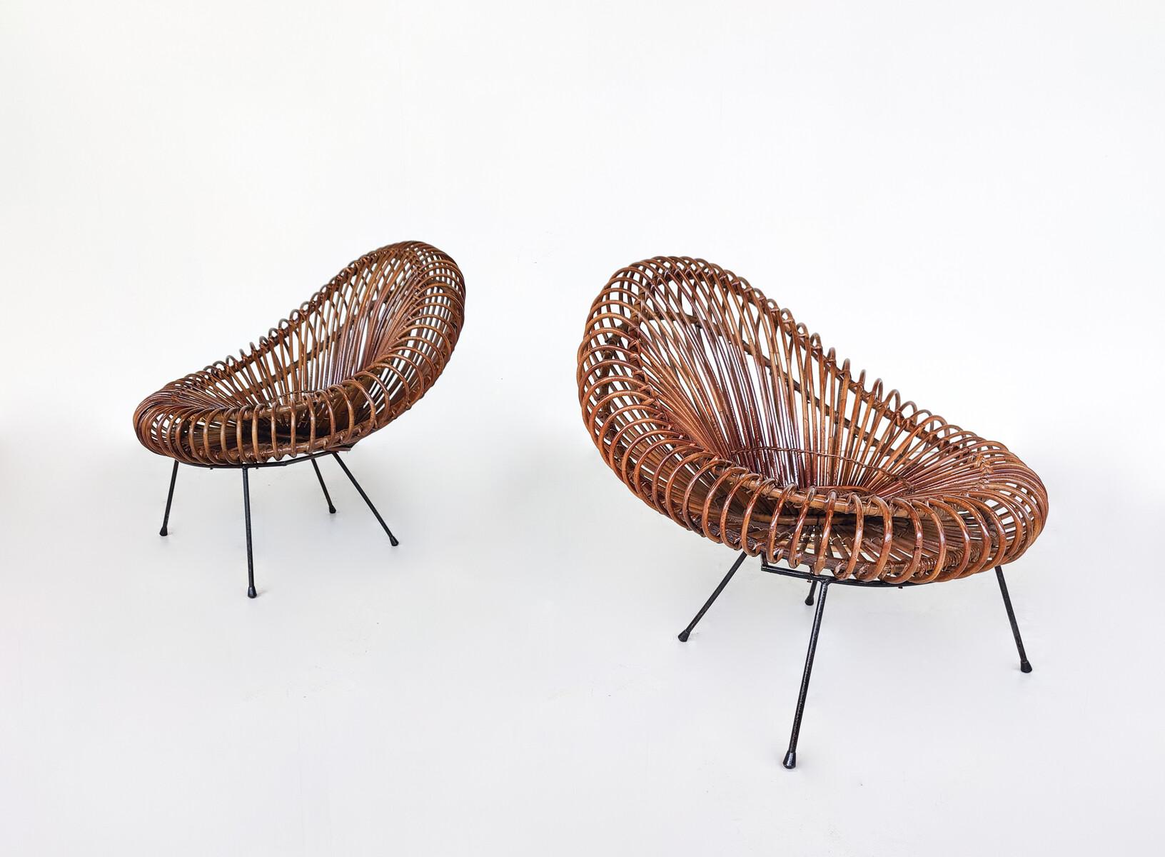 Mid-Century Modern Pair of Chairs by Janine Abraham & Dirk Jan Rol for Rougier, 1950s