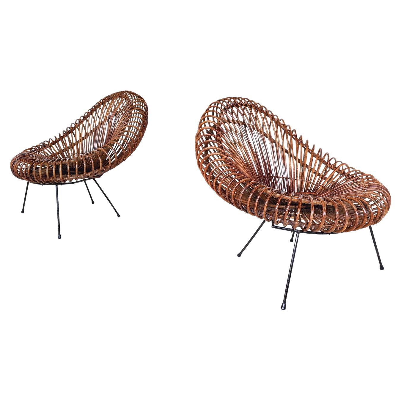 Modernes Paar Stühle aus der Mitte des Jahrhunderts von Janine Abraham & Dirk Jan Rol für Rougier  im Angebot