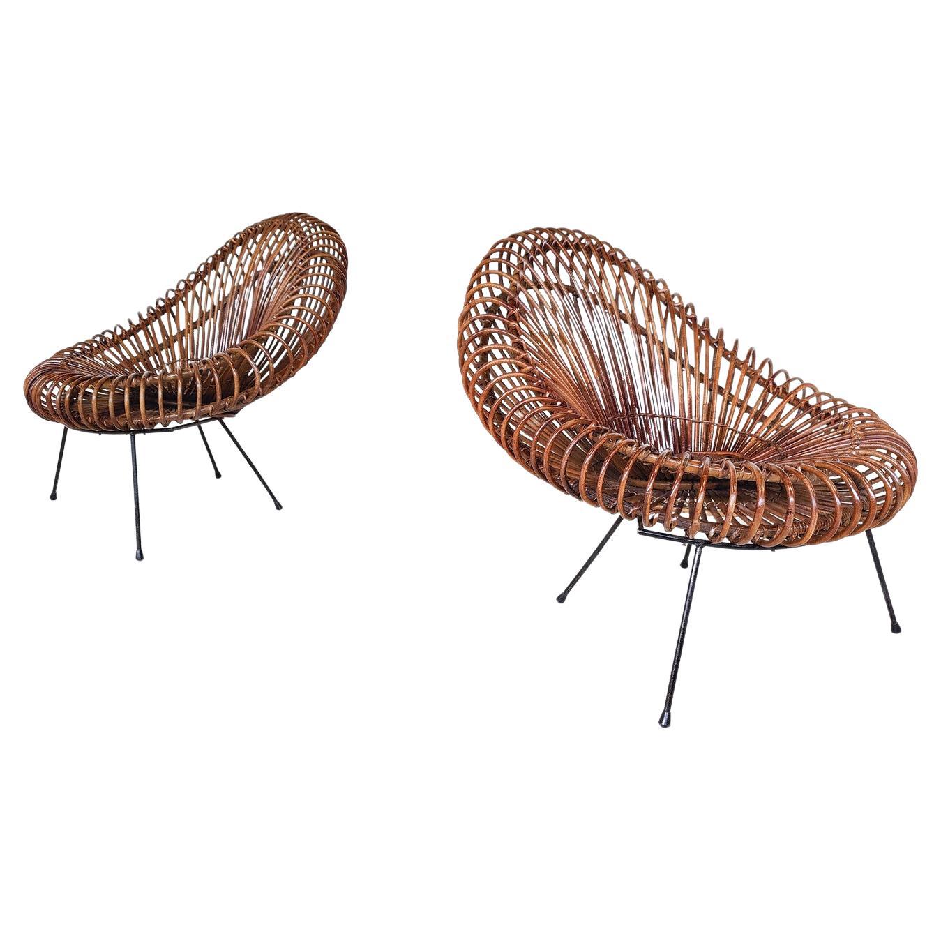 Mid-Century Modern Pair of Chairs by Janine Abraham & Dirk Jan Rol for Rougier