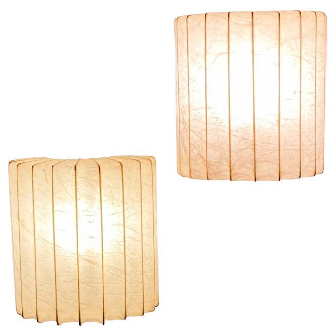 Mid-Century Modern Pair of Cocoon Wall lights, 1960s For Sale