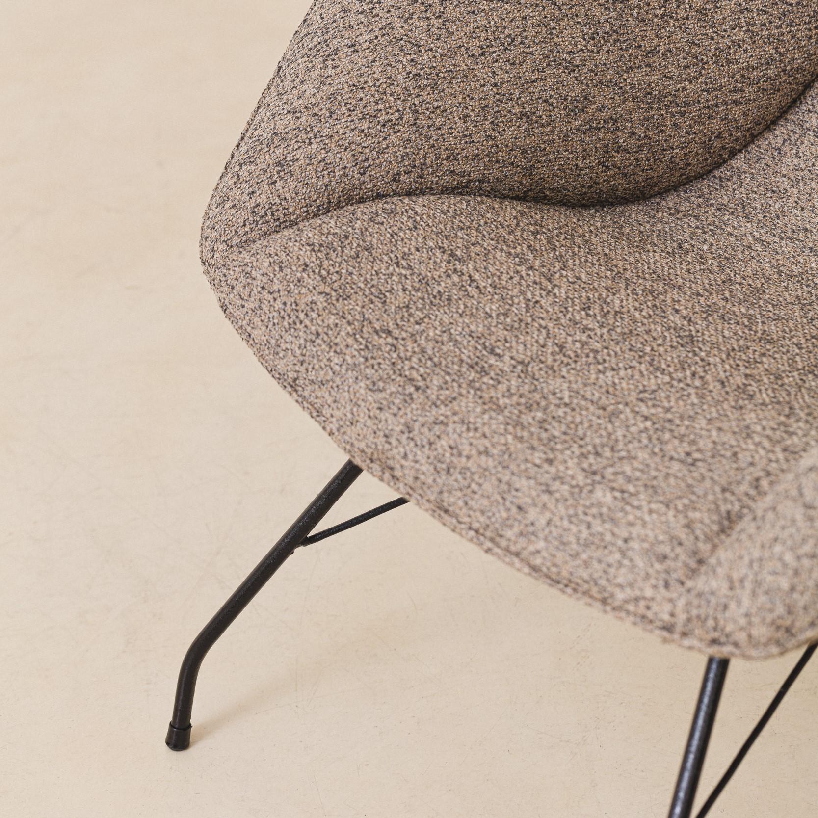 Brazilian Mid-Century Modern Pair of Concha Armchair by Carlo Hauner and Martin Eisler For Sale