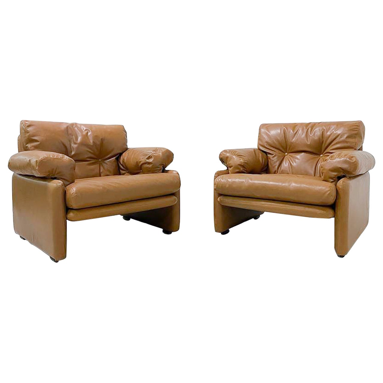 Paire de fauteuils Coronado, de style moderne du milieu du siècle dernier, par Afra & Tobia Scarpa pour B&B