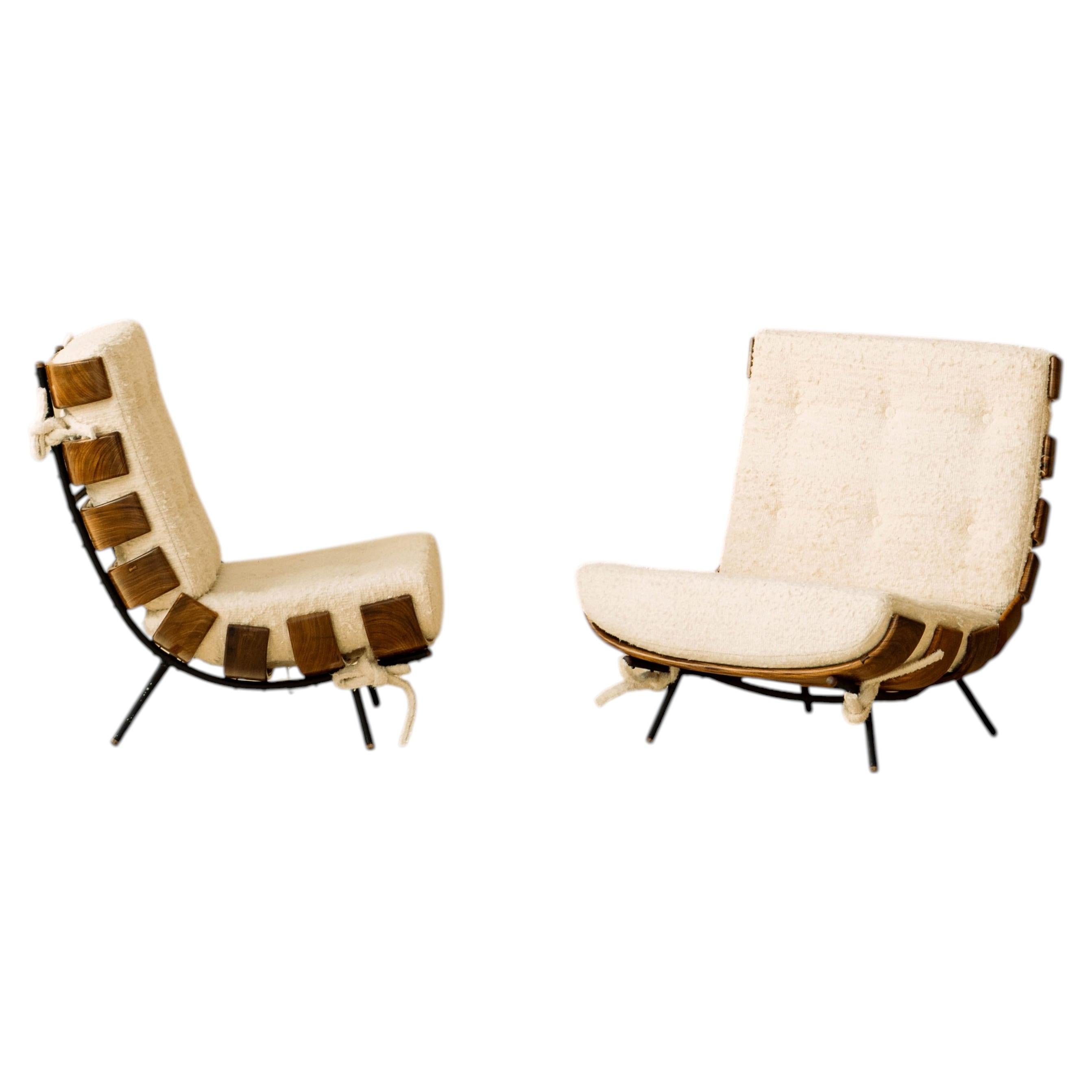 Mid-Century Modern Pair of Costela Armchairs by Hauner & Eisler, 1960s