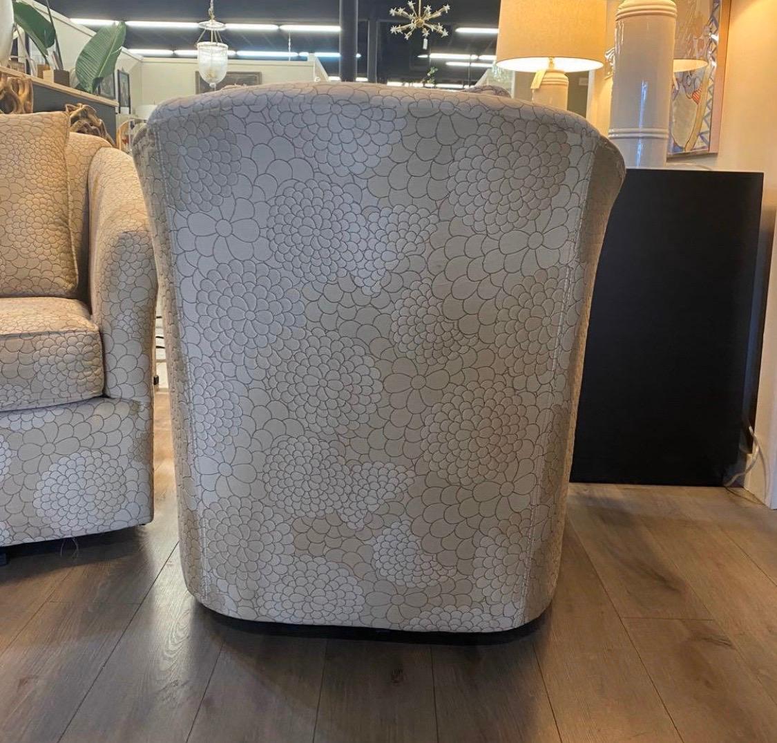 modern barrel swivel chair