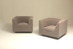 Mid-Century Modern Pair of "Cubo" Armchairs by Jorge Zalszupin, Brazil, 1960s