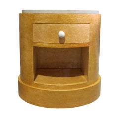 Mid-Century Modern Pair of Cylindrical Side Table - Nachttische Art Deco Style