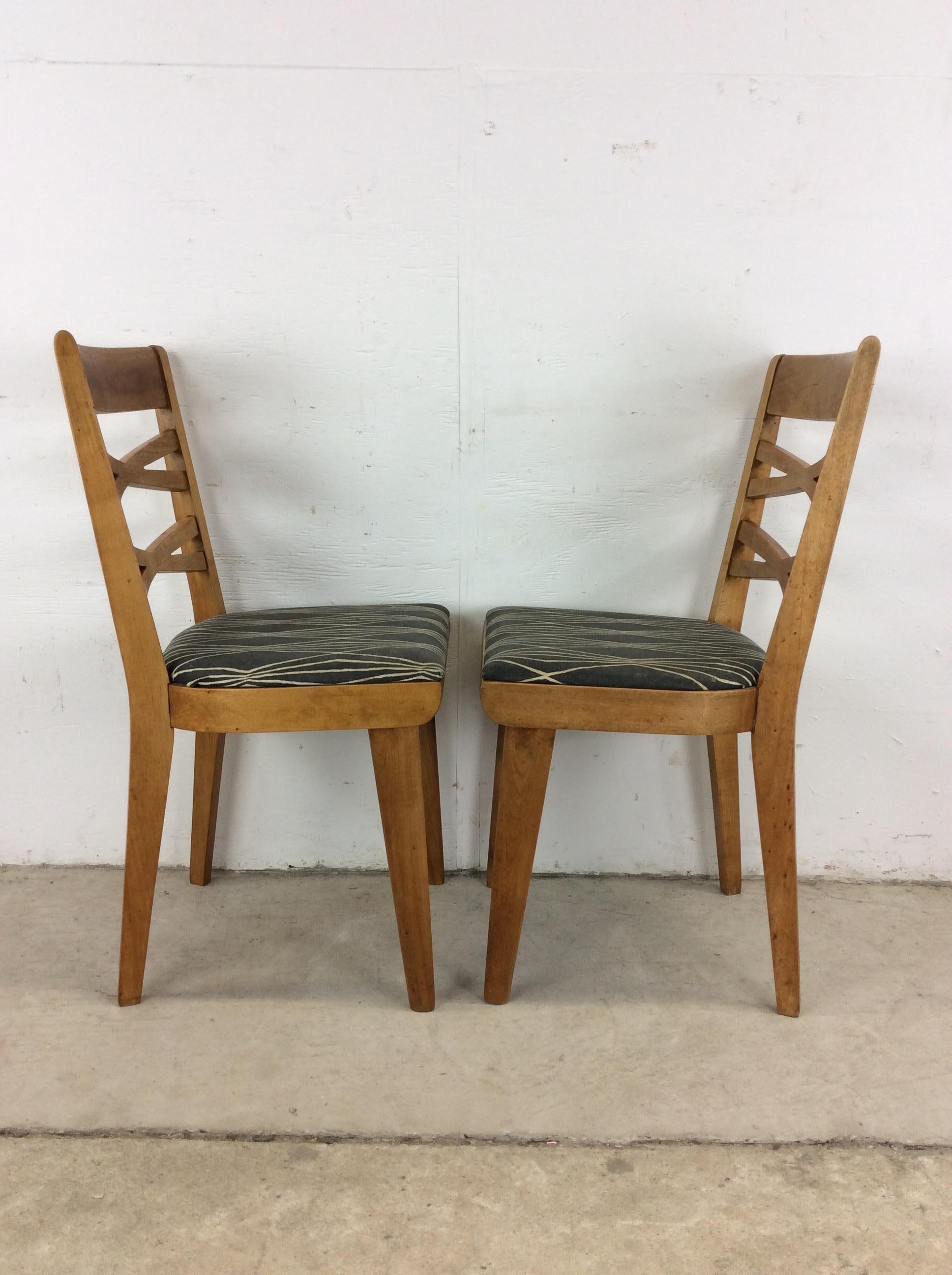 Mid Century Modern Pair of Dining Chairs by Heywood Wakefield For Sale 12