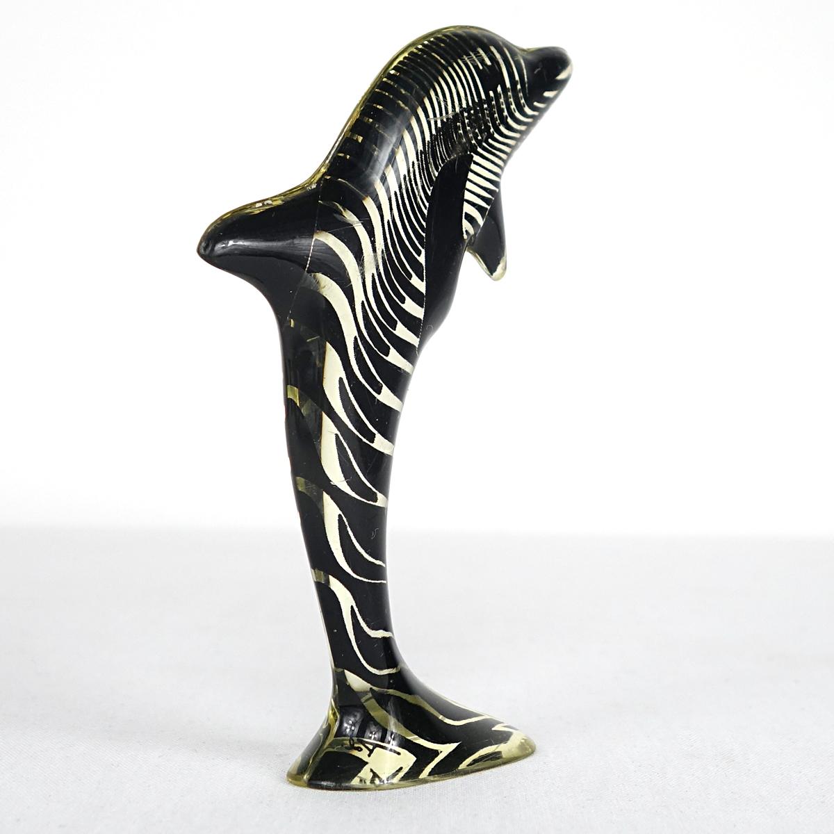 20th Century Mid-Century Modern Pair of Dolphins in Lucite Made by Abraham Palatnik For Sale