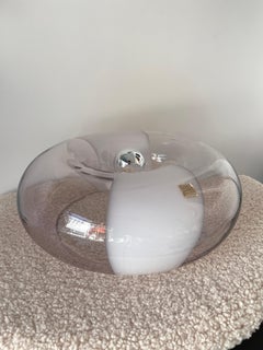 Mid-Century Modern Pair of Donuts Lamps Murano Glass by MGP, Italy, 1970s