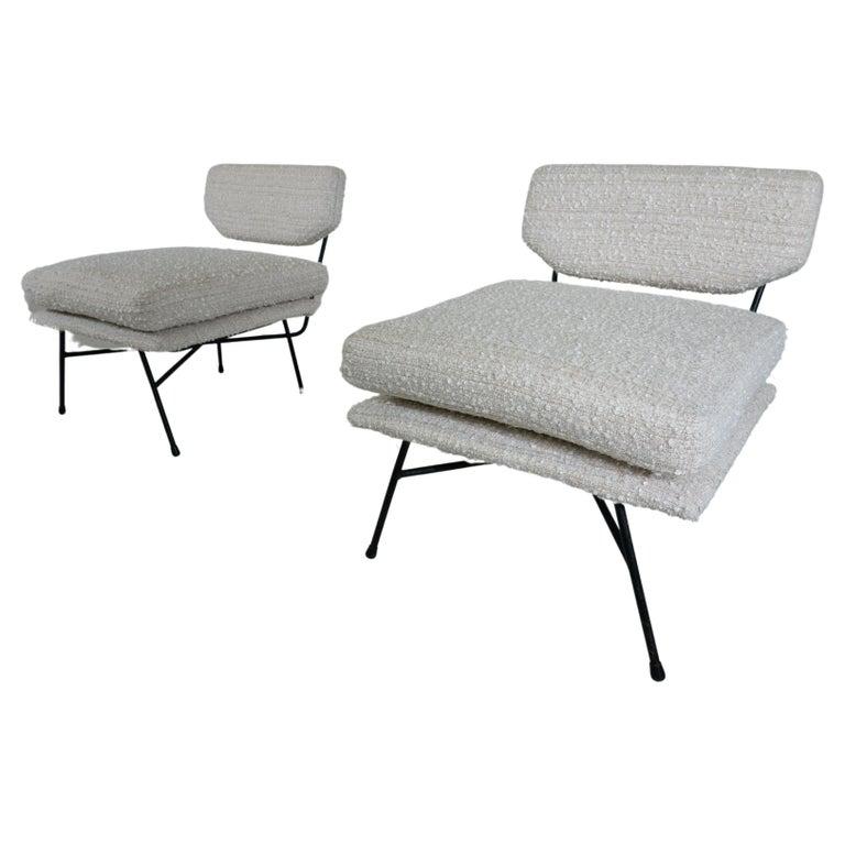 Mid-Century Modern Pair of 'Elettra' Armchairs by Stdio BBPR for Arflex, 1950s In Good Condition For Sale In Brussels, BE